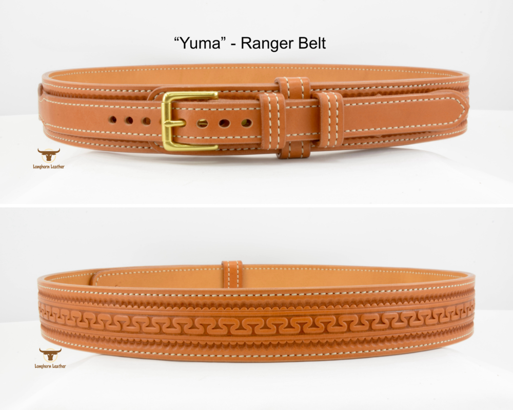 Longhorn Leather AZ-Custom Leather Gun Belt featuring the “Abilene