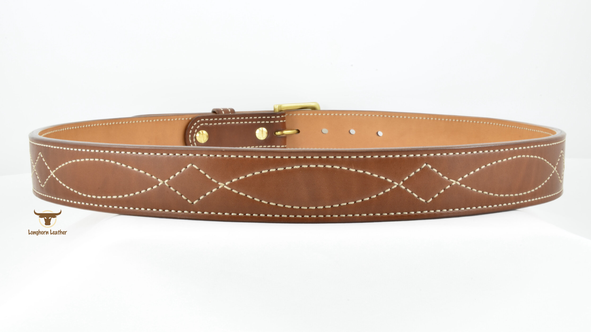 Longhorn Leather AZ-Custom Leather Gun Belt featuring the “Gunslinger ...
