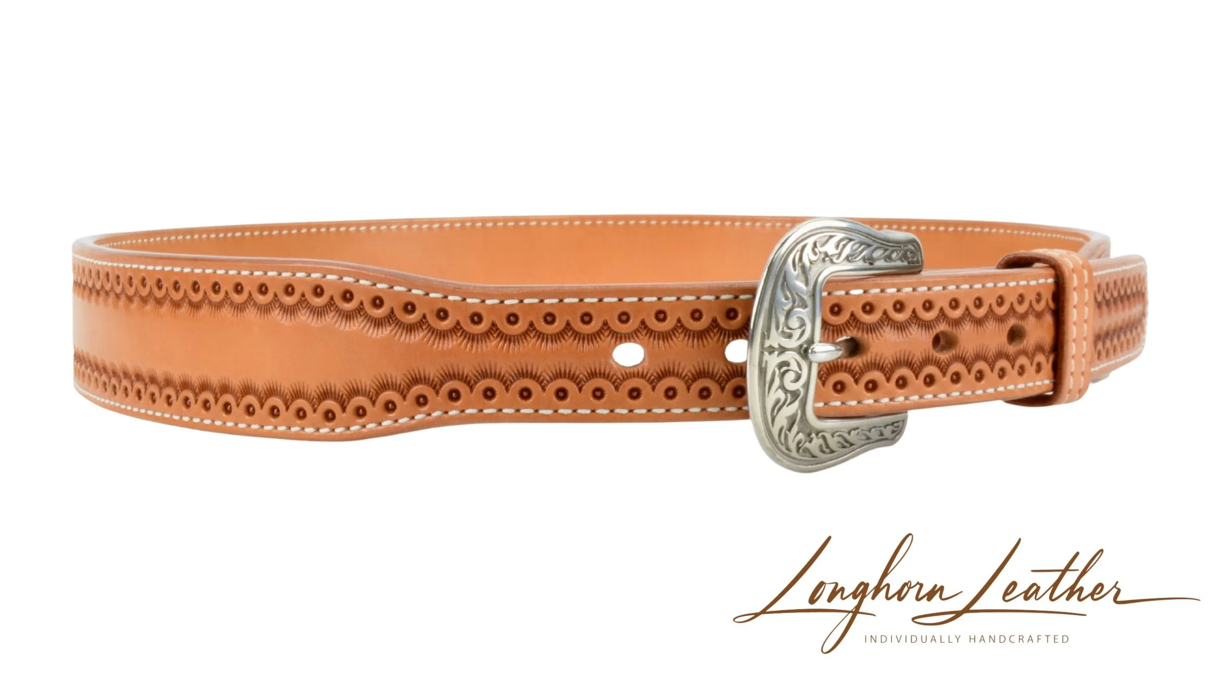 Custom leather gun belt, Cimarron design - Meticulously handcrafted by Longhorn Leather AZ, located in Scottsdale, Arizona (Copy) (Copy) (Copy)
