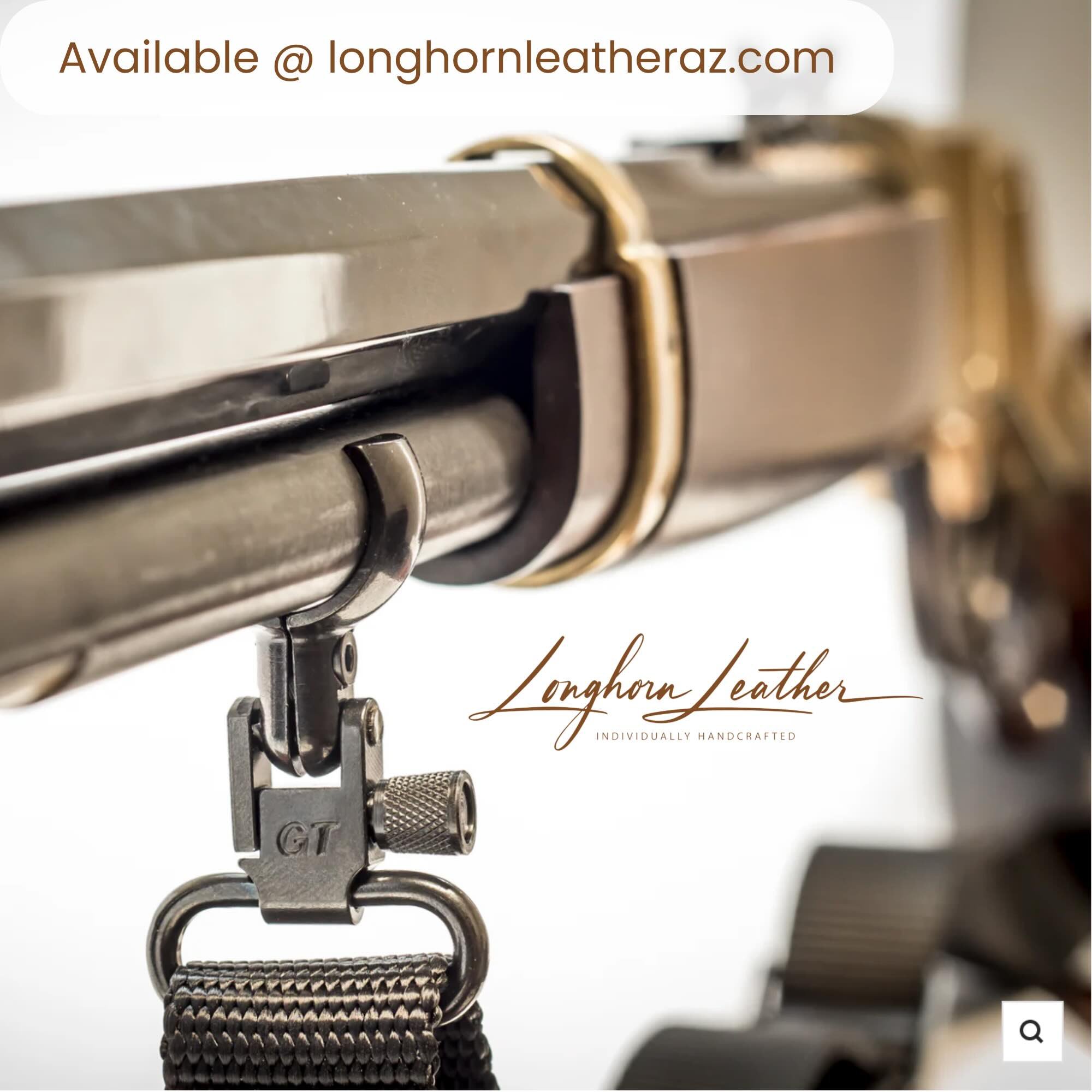 Custom leather Henry Rifle No Drill Stock Harness – Meticulously handcrafted in Scottsdale, Arizona by Longhorn Leather