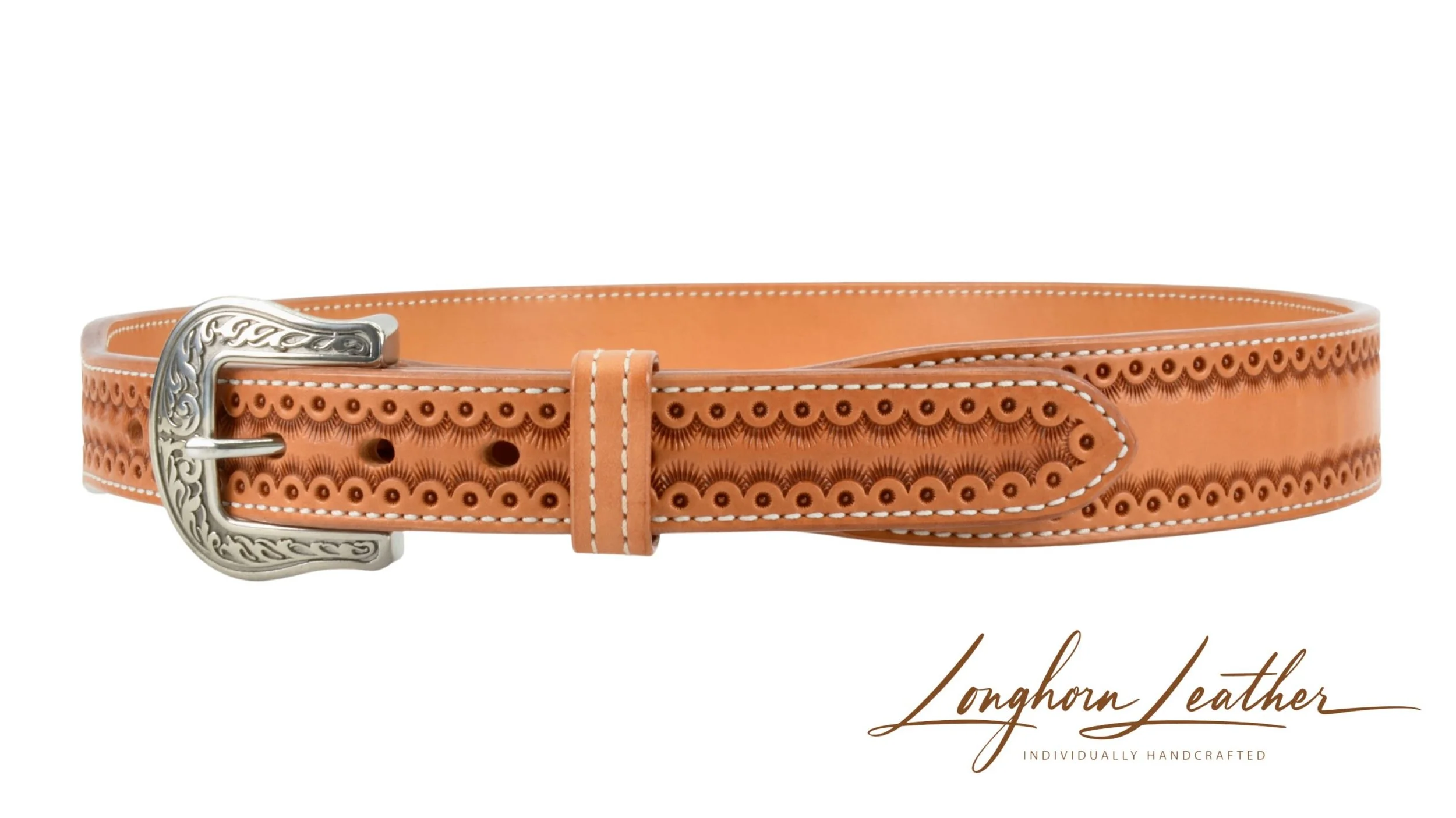 Custom leather gun belt, Cimarron design - Meticulously handcrafted by Longhorn Leather AZ, located in Scottsdale, Arizona (Copy) (Copy) (Copy)