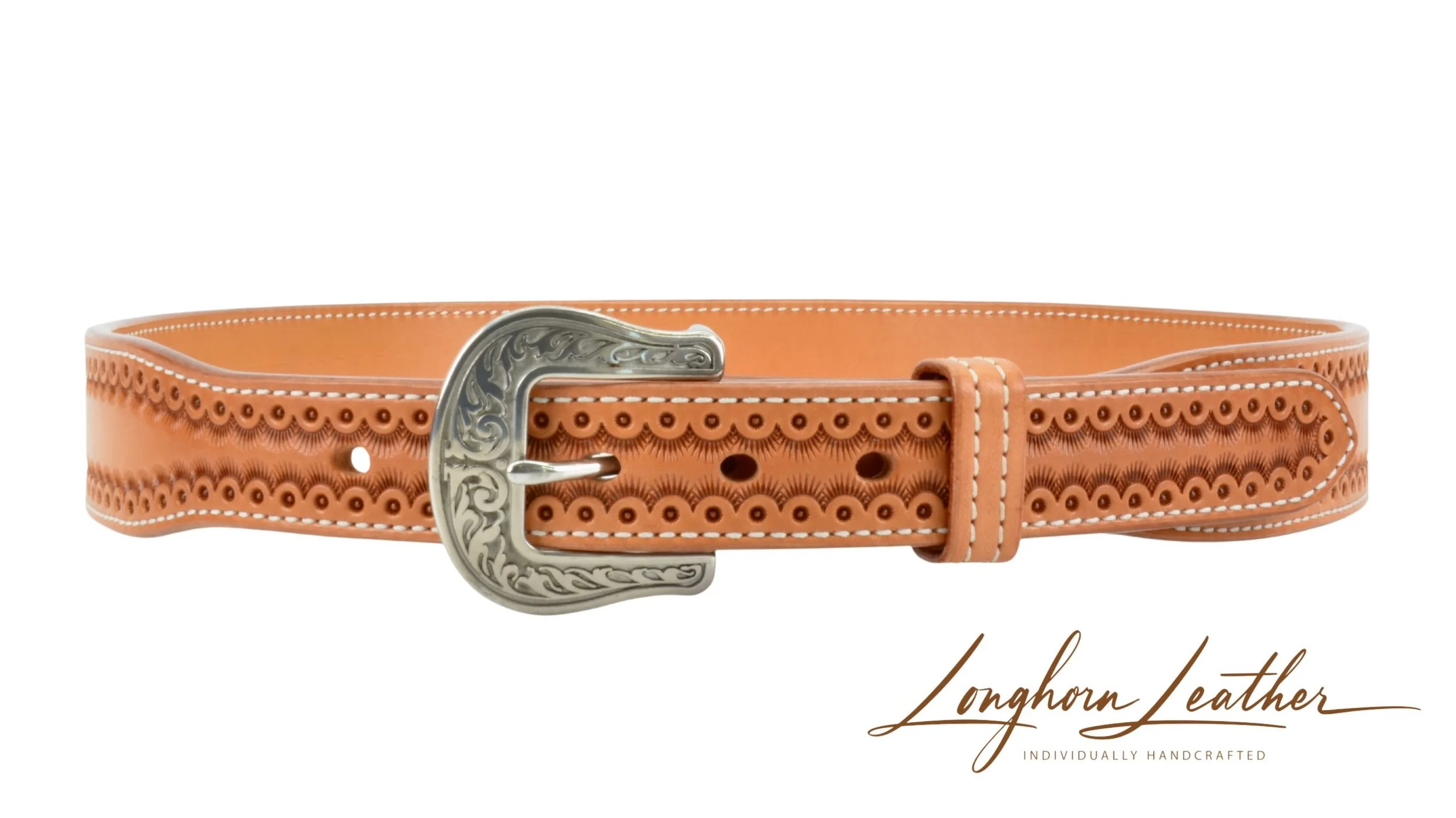 Custom leather gun belt, Cimarron design - Meticulously handcrafted by Longhorn Leather AZ, located in Scottsdale, Arizona (Copy) (Copy) (Copy)