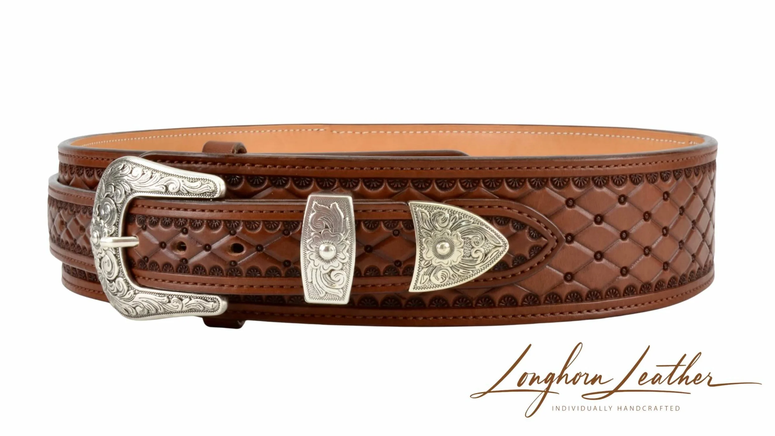 Custom leather western gun belt, San Carlos design - Expertly handcrafted in Scottsdale, Arizona by Longhorn Leather (Copy)