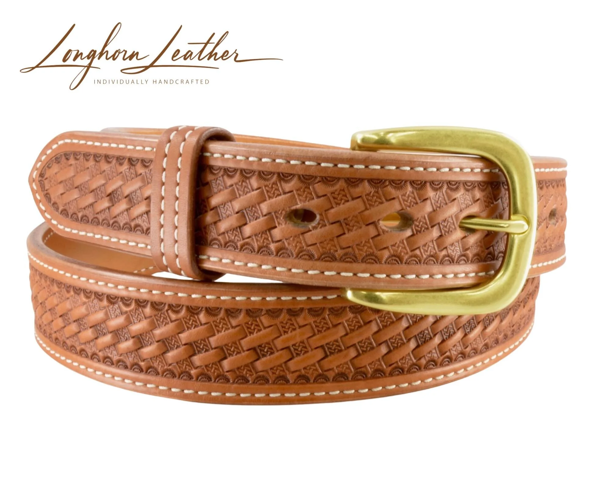 Custom leather gun belt, Chandler design - Meticulously handcrafted by Longhorn Leather AZ, located in Scottsdale, Arizona