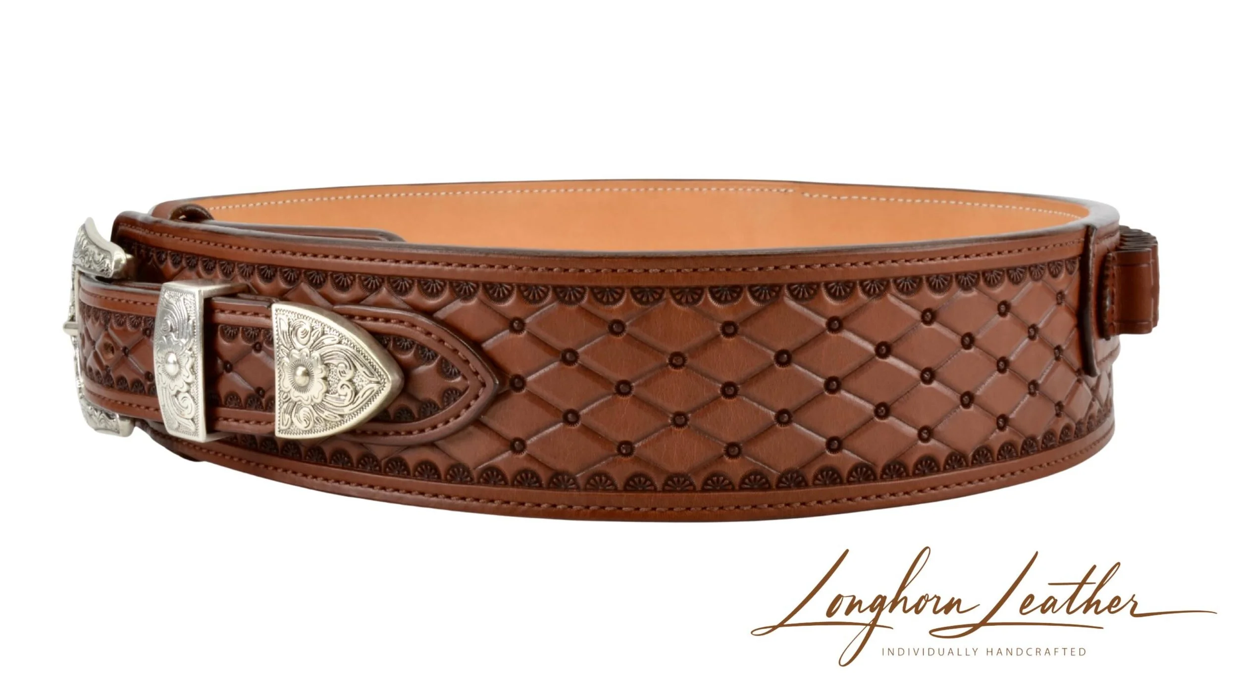 Custom leather western gun belt, San Carlos design - Expertly handcrafted in Scottsdale, Arizona by Longhorn Leather (Copy)