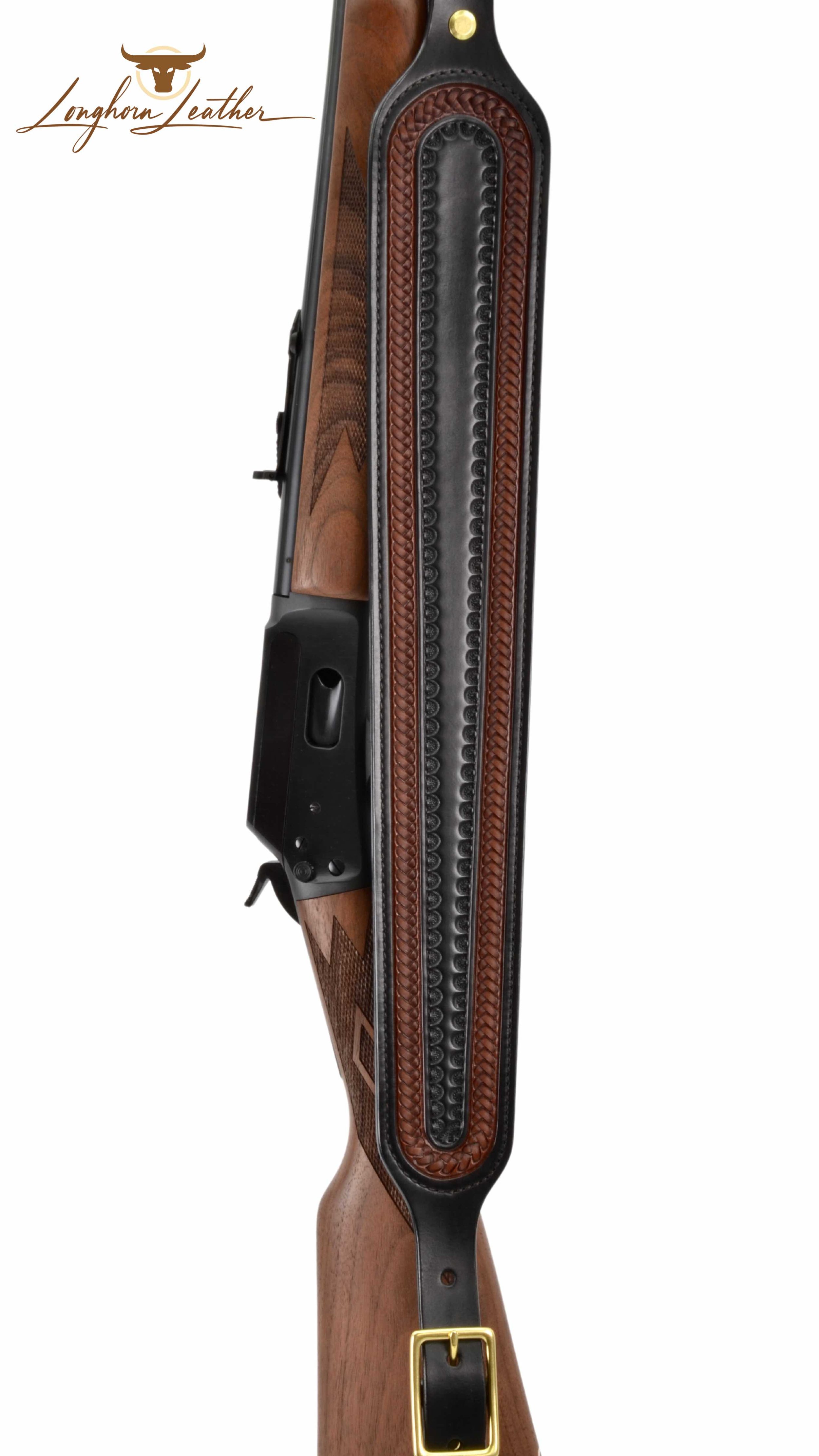 Custom leather rifle sling featuring the Sedona design.  Individually handcrafted at Longhorn Leather AZ.jpg