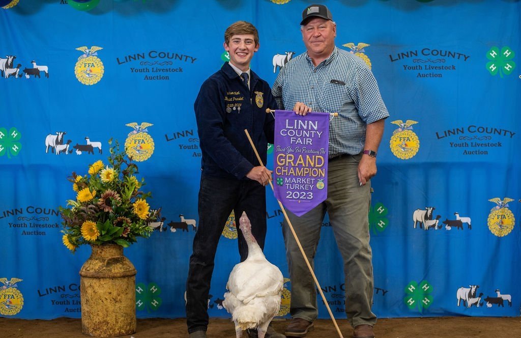  Jackson Kent, Grand Champion Turkey, purchased by Nutrien Ag Solutions 