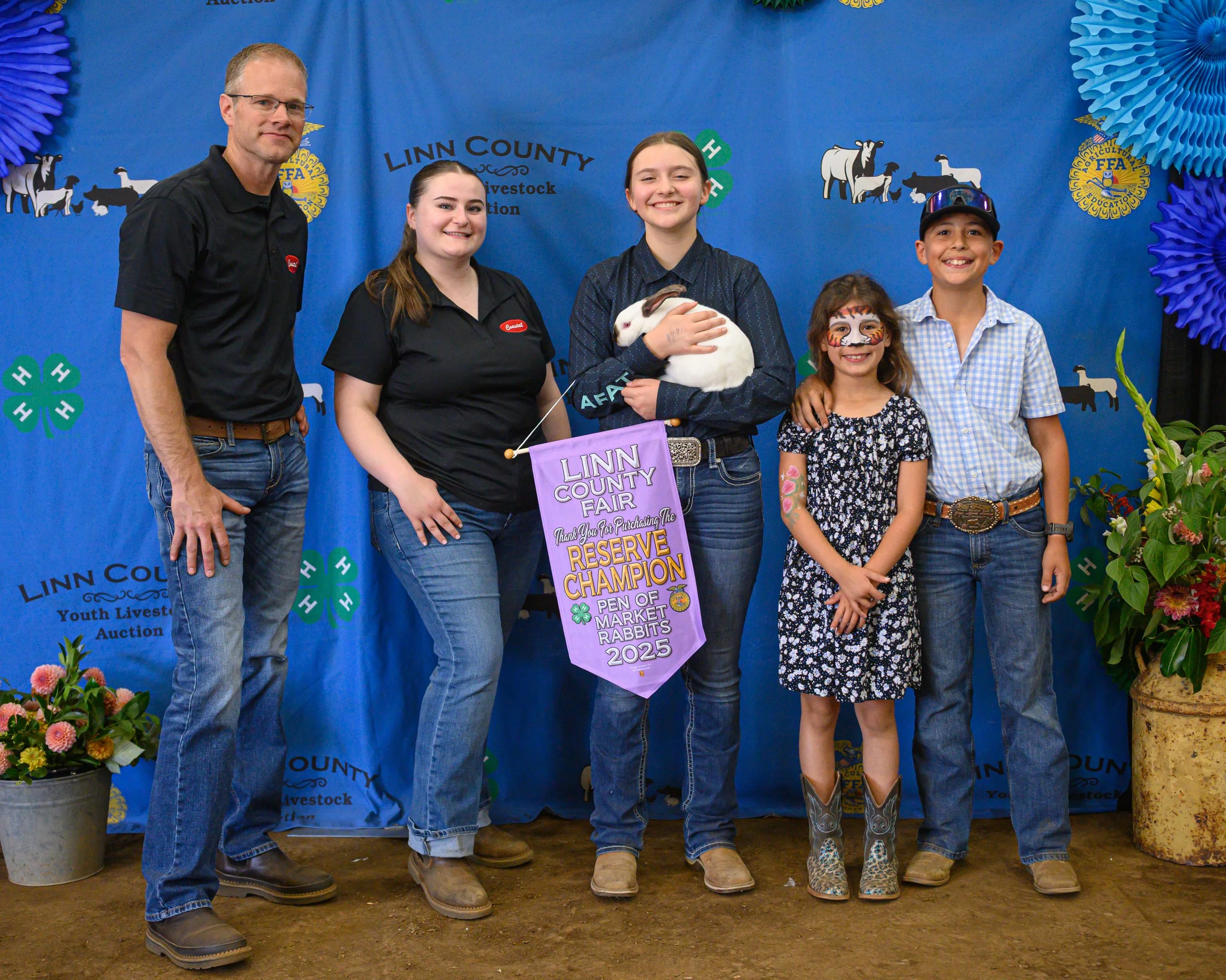 Reserve Champion Pen of Rabbits - Cricket Smith, Purchased by Coastal Farm and Pacific Excavation