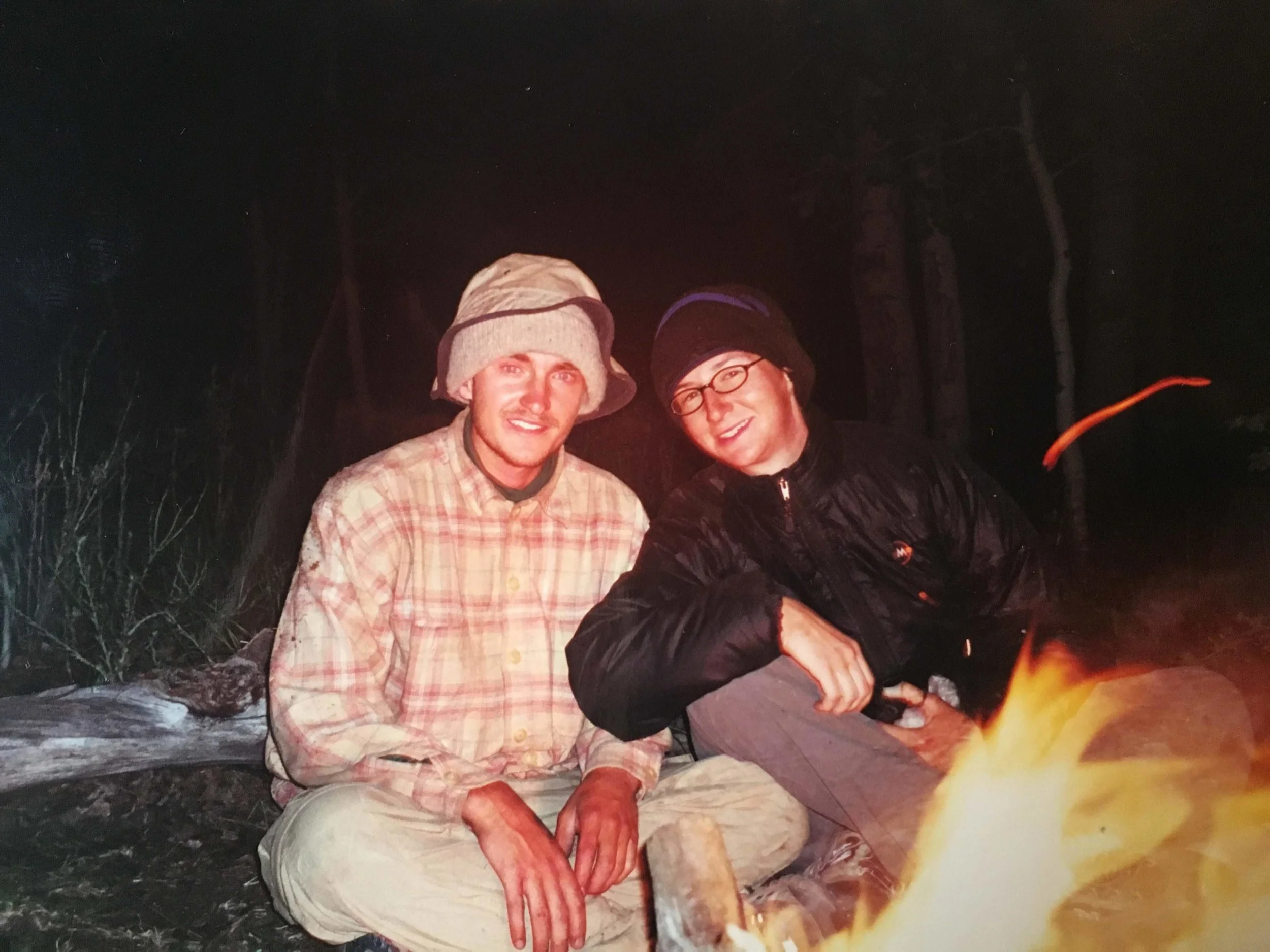 Enjoying time by the fire after 3 of weeks living in the desert.