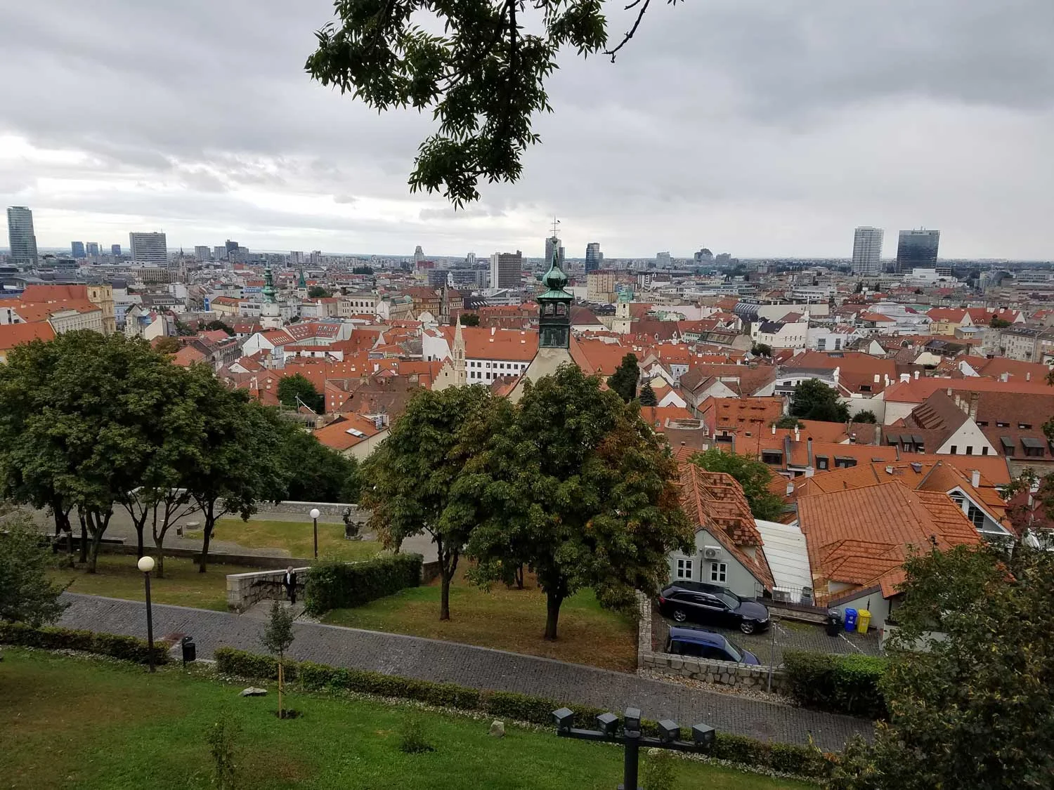 View from Bratislava Castle looking over the city.