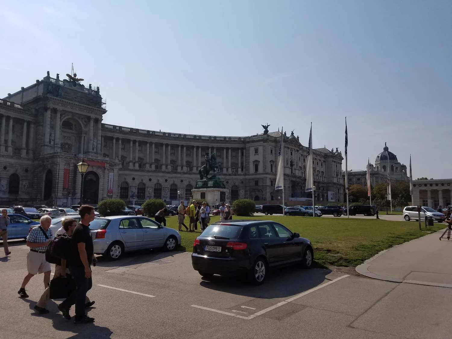 One of the 17 wings of the Habsburgs' inner city palace. That balcony is where Hitler told everybody he was taking over this country, and they were like, "That's cool." Pretty creepy to stand in that spot and think about the historical impact.