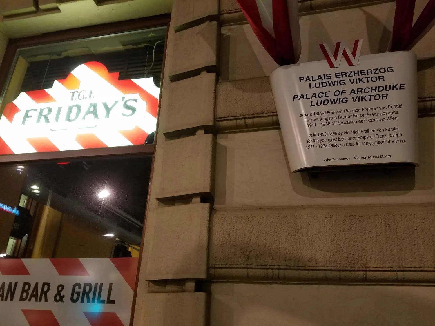 All you need to know about the fall of the Habsburgs: Archduke Ludwig's palace is now a T.G.I.Friday's. Can't imagine a worse indignity than that. And you thought it was tough being Billy Carter or Roger Clinton — at least their palaces weren't turned into Friday's.