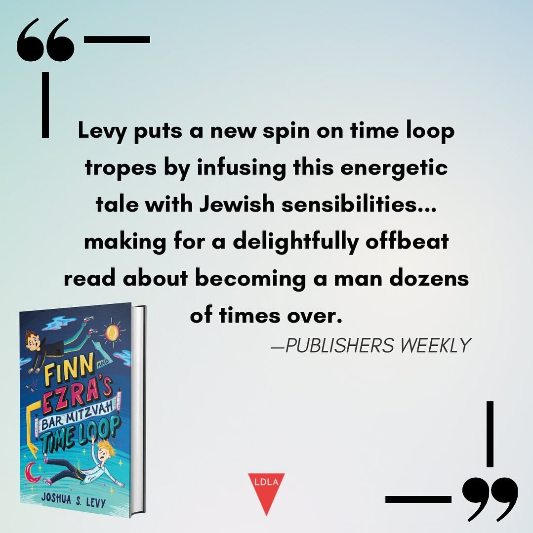 A lovely review from Publishers Weekly for FINN AND EZRA&rsquo;S BAR MITZVAH TIME LOOP by @joshuaslevy. (On sale: May 14, 2024)

About the book:

Finn and Ezra don&rsquo;t have a lot in common&mdash;except, of course, that they&rsquo;re trapped in a 