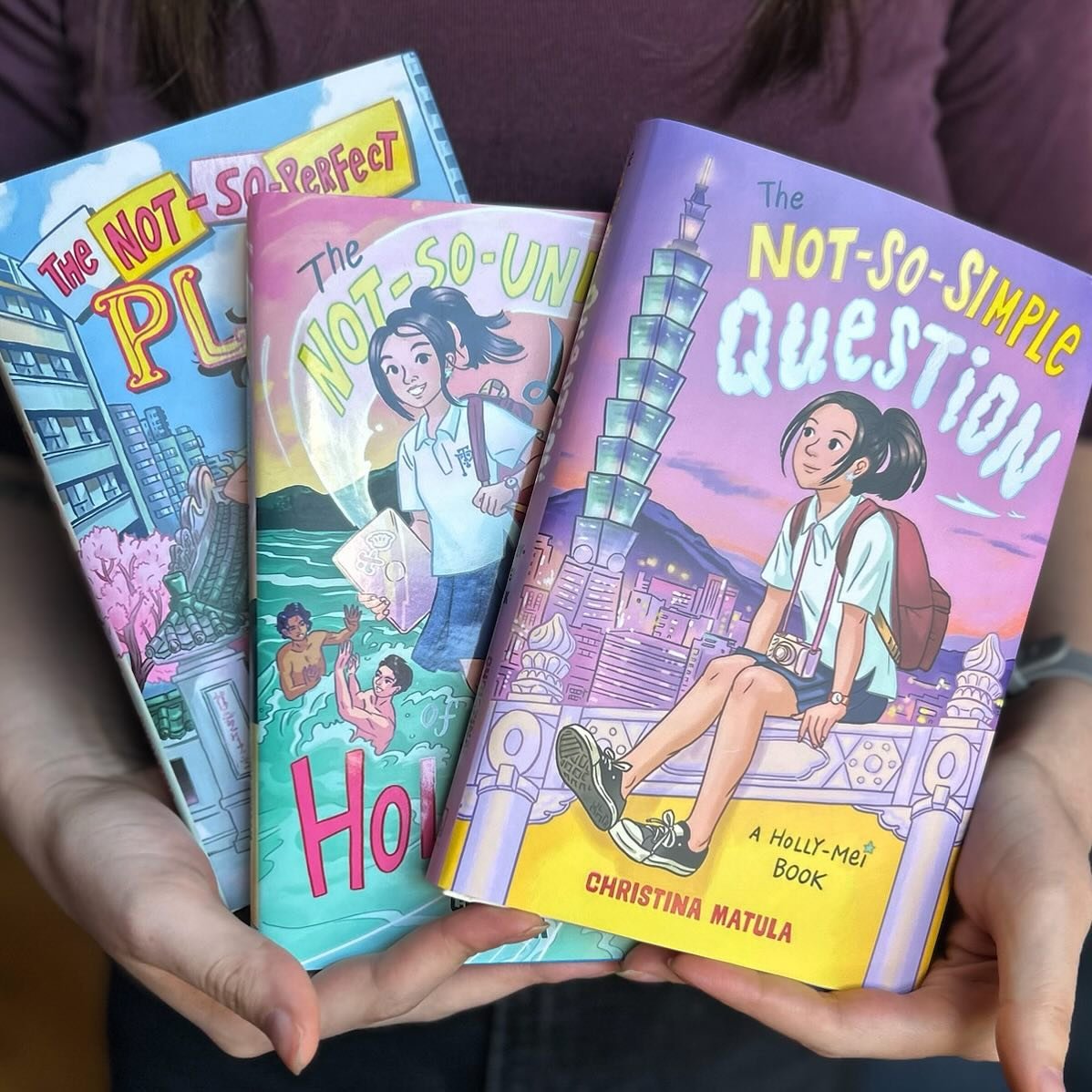 A very happy book birthday to @christinamatula and THE NOT-SO-SIMPLE QUESTION, the third book in her charming middle grade series starring Holly-Mei. 

&mdash;

Holly-Mei Jones has finally settled into her new friend group in Hong Kong&mdash;that is 