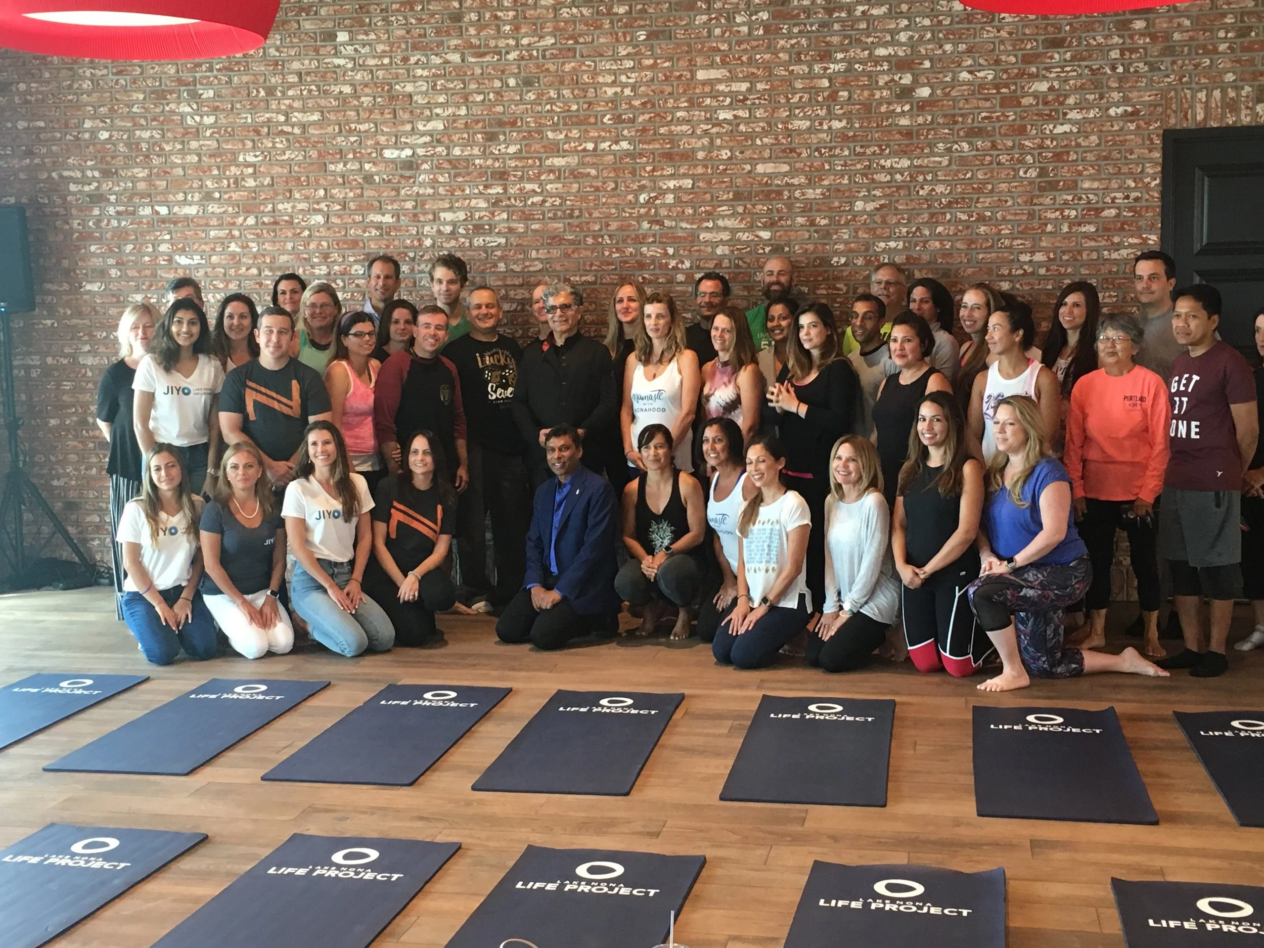Life Project participants with Deepak Chopra