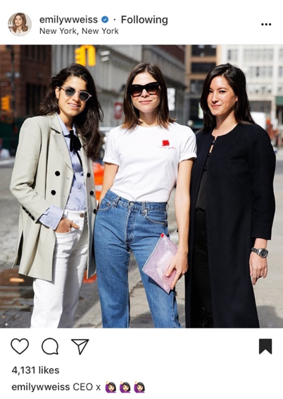 Fig. 8: Weiss w/Leandra Cohen, CEO of Man Repeller and Maggie Winter, CEO of clothing brand AYR