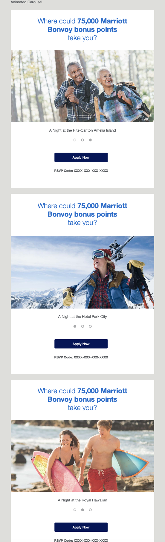 Amex x Marriott Bonvoy Emails