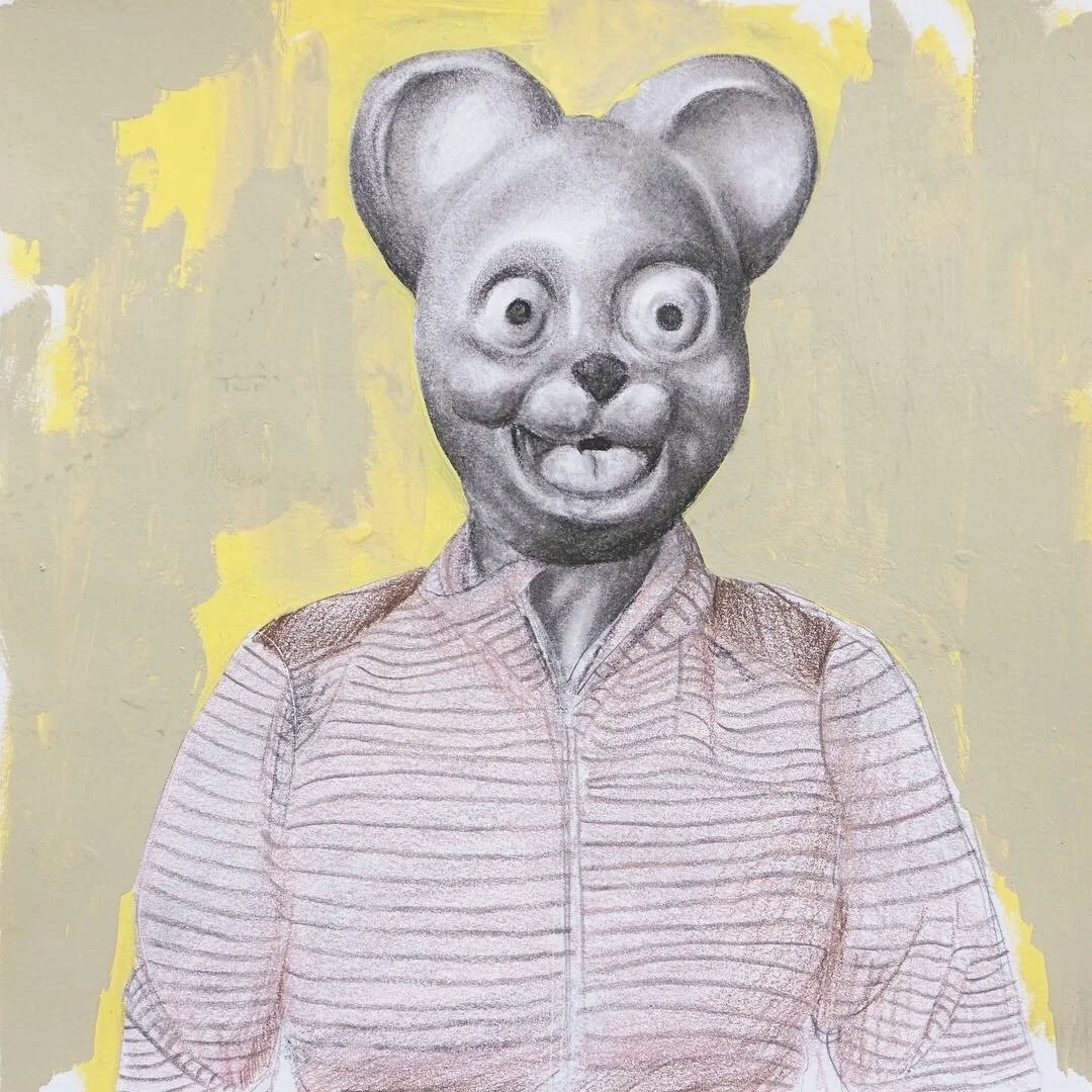 "La Mickey" Mixed Media on Paper 8” x 8” 2019