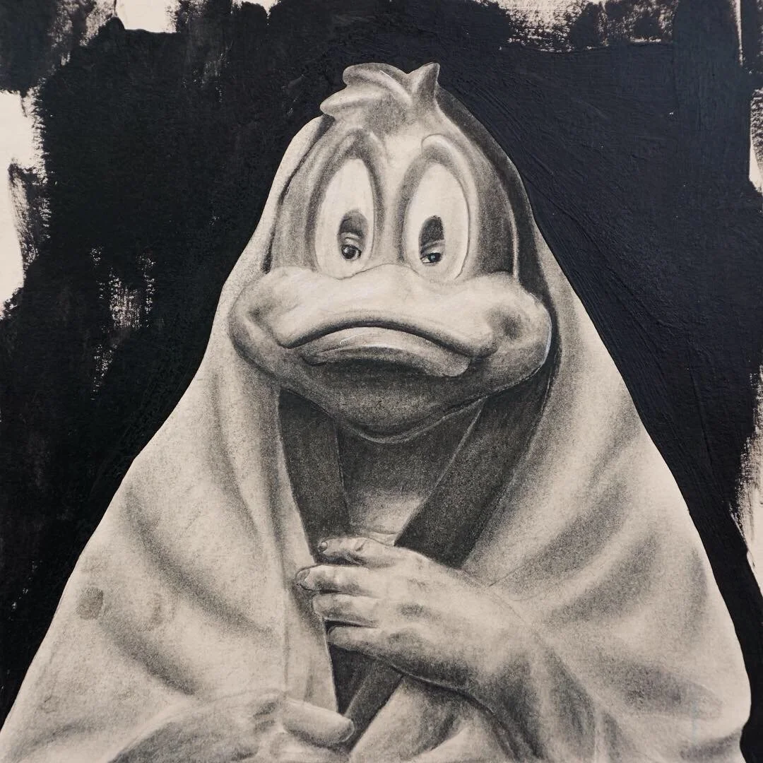 "El Pato" Mixed Media on Paper 8” x 8” 2019