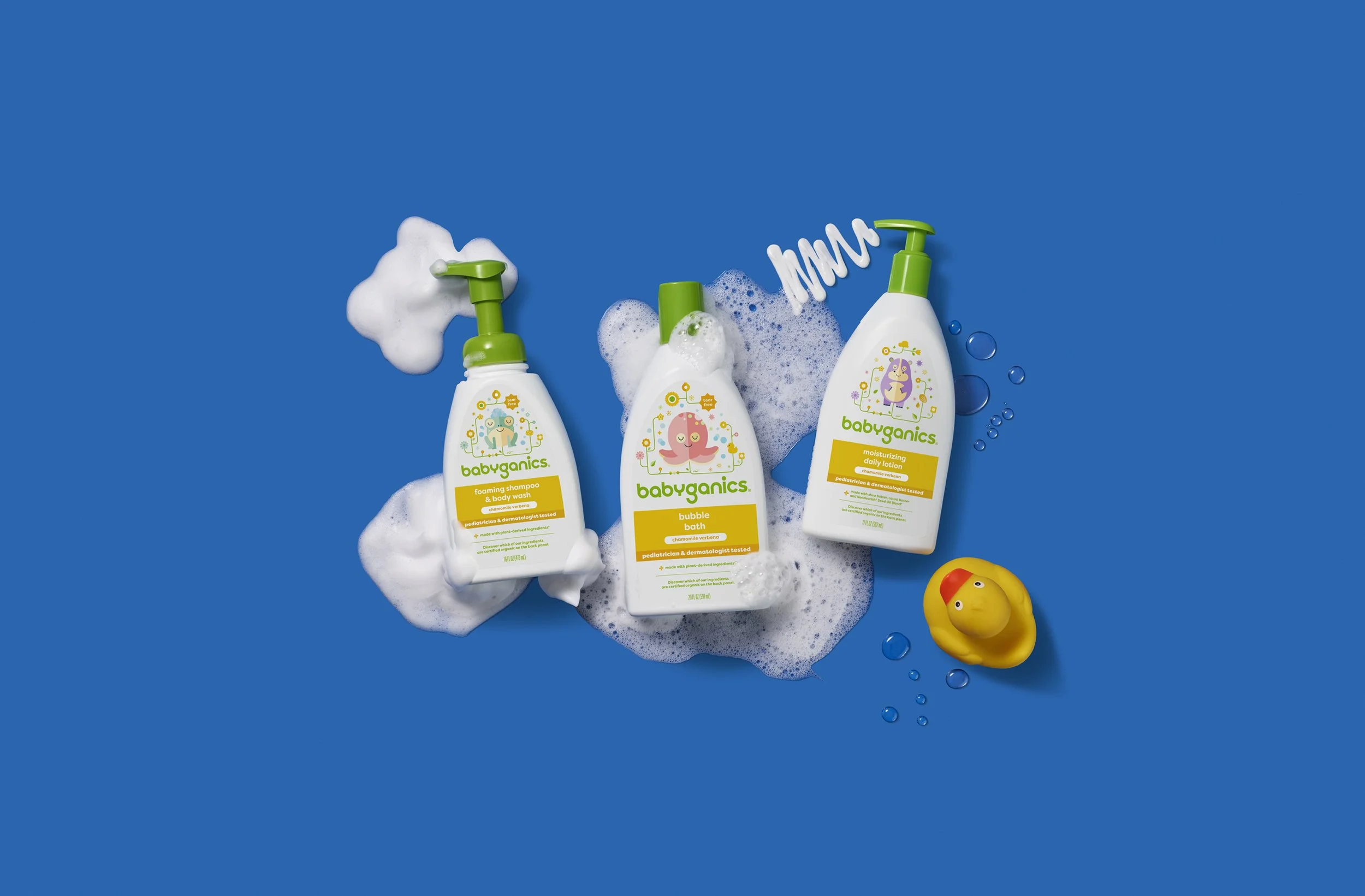  Label designs and illustrations for Babyganics' line of personal care products. 
