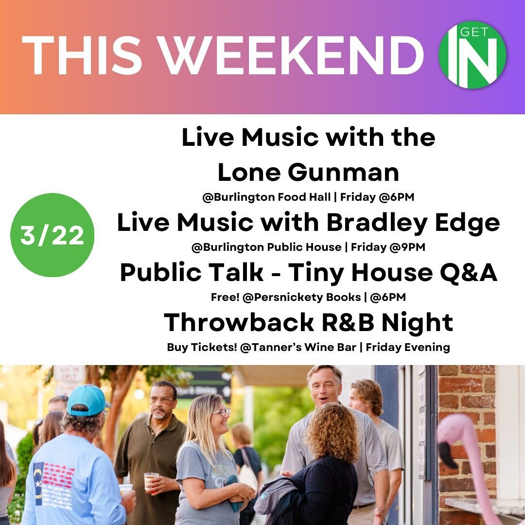 Engage with the exciting lineup of events in downtown Burlington this weekend! 🌃 #BDC #burlingtonnc
