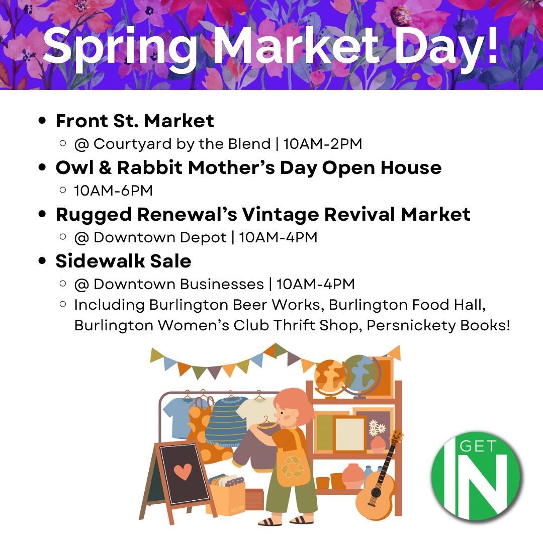 Kick off your Mother&rsquo;s Day Weekend with Saturday&rsquo;s Spring Market Day on May 11th! It&rsquo;s the perfect opportunity to explore a variety of vendors &amp; activities. See you there! #BurlingtonNC #BDC #SpringMarketDay @frontstmarket @owla