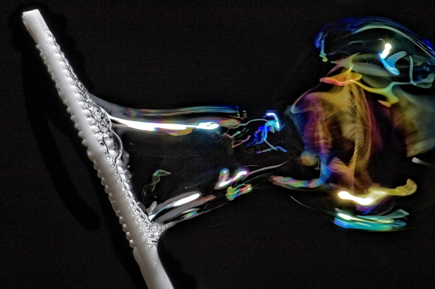 Bubble colours . Shot in the studio using electronic flash with a Nikon D700 and 105mm Macro lens. © Greg Vivash 
