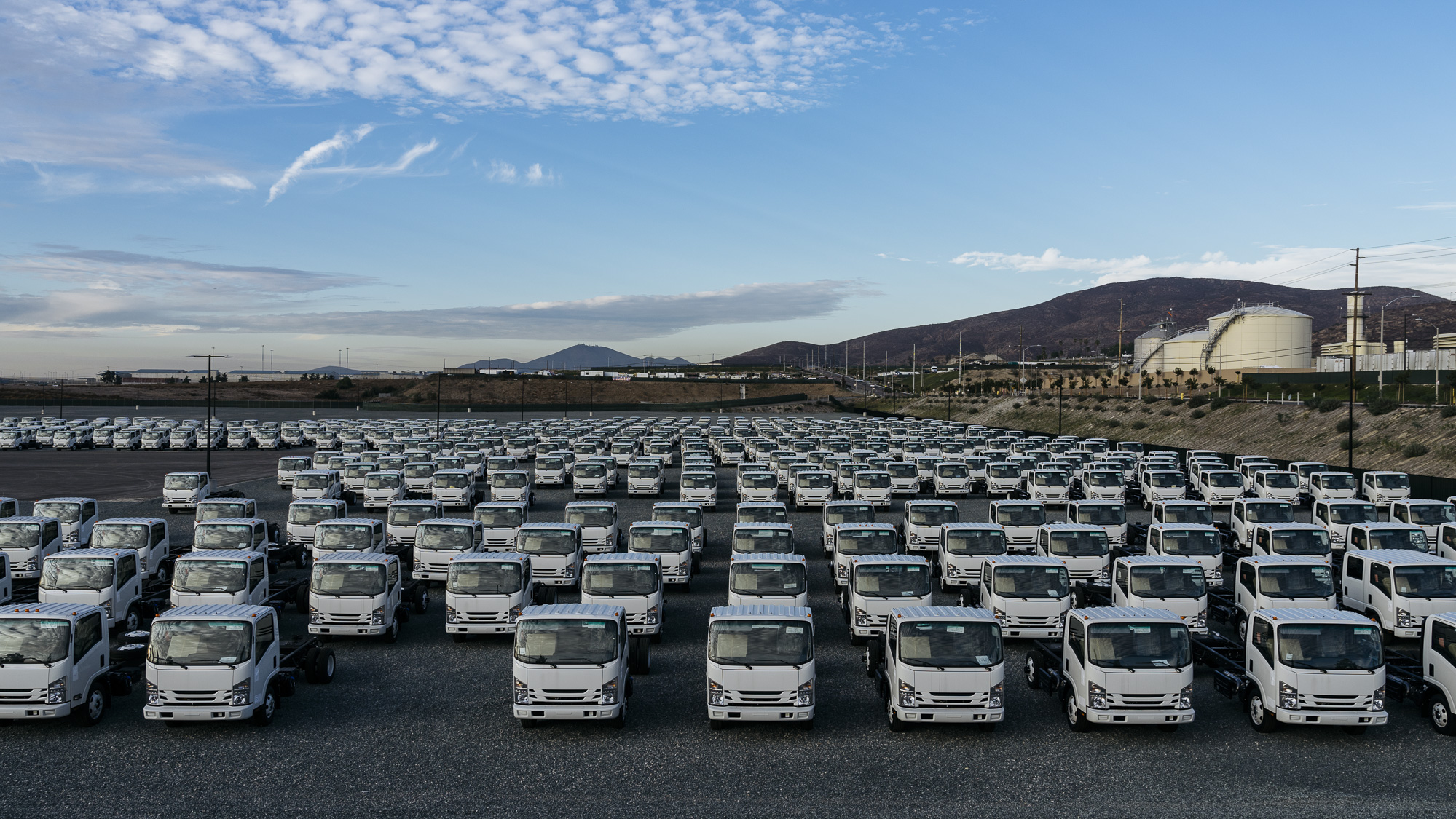  IMAGE CAPTION:  New truck components await transport in Otay Mesa, California. Legal two-way trade between the United States and Mexico amounts to more than $1 billion a day. 