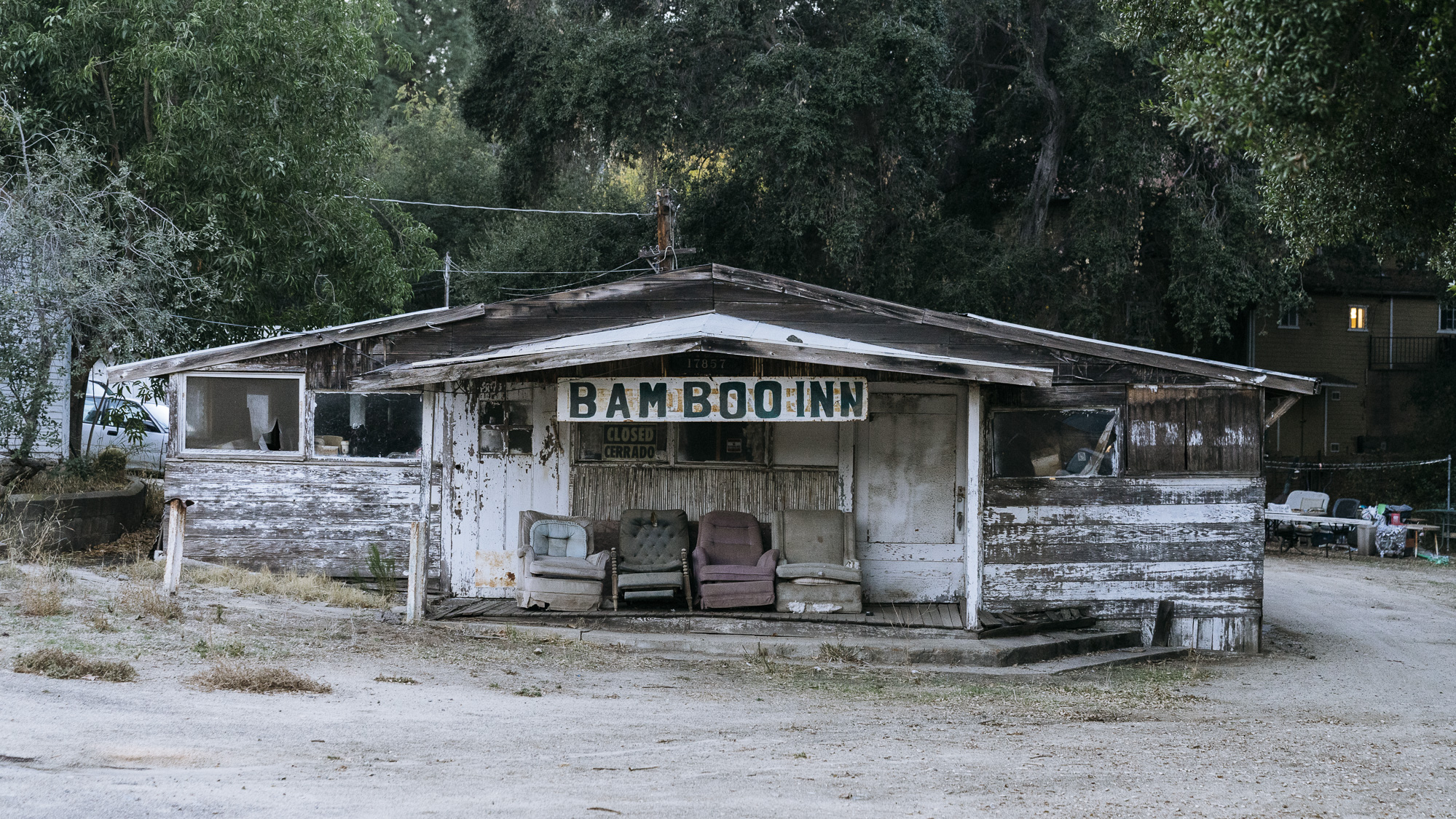  IMAGE CAPTION:  A shuttered Inn on Campo Road in &nbsp;Dulzura, California. 7 miles from the border wall. 