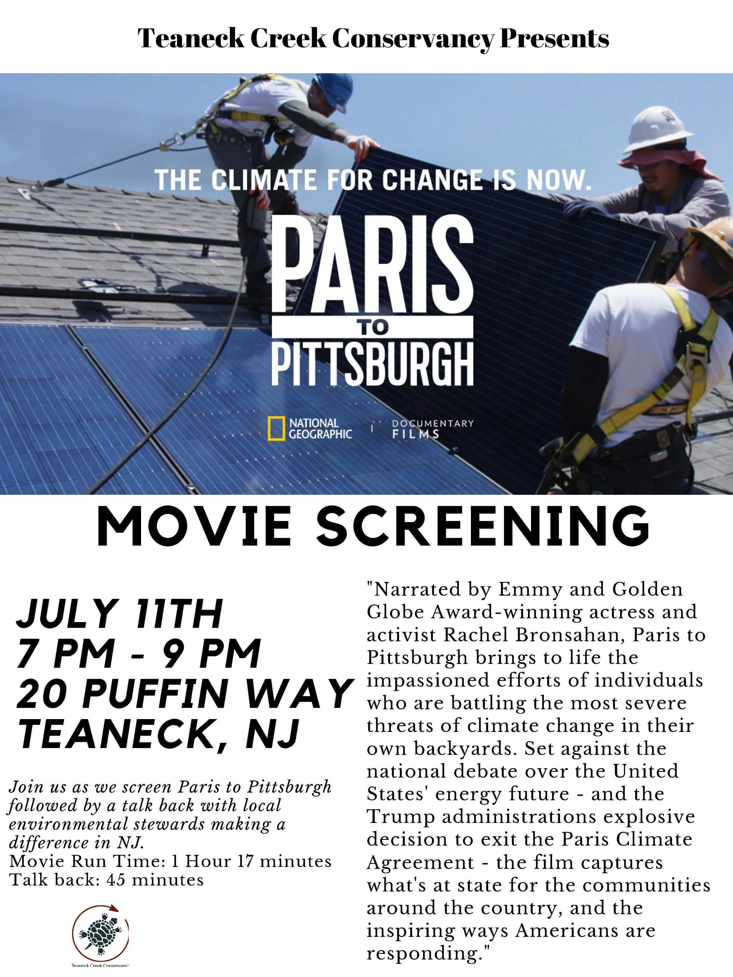 Paris to Pittsburgh Movie Screening