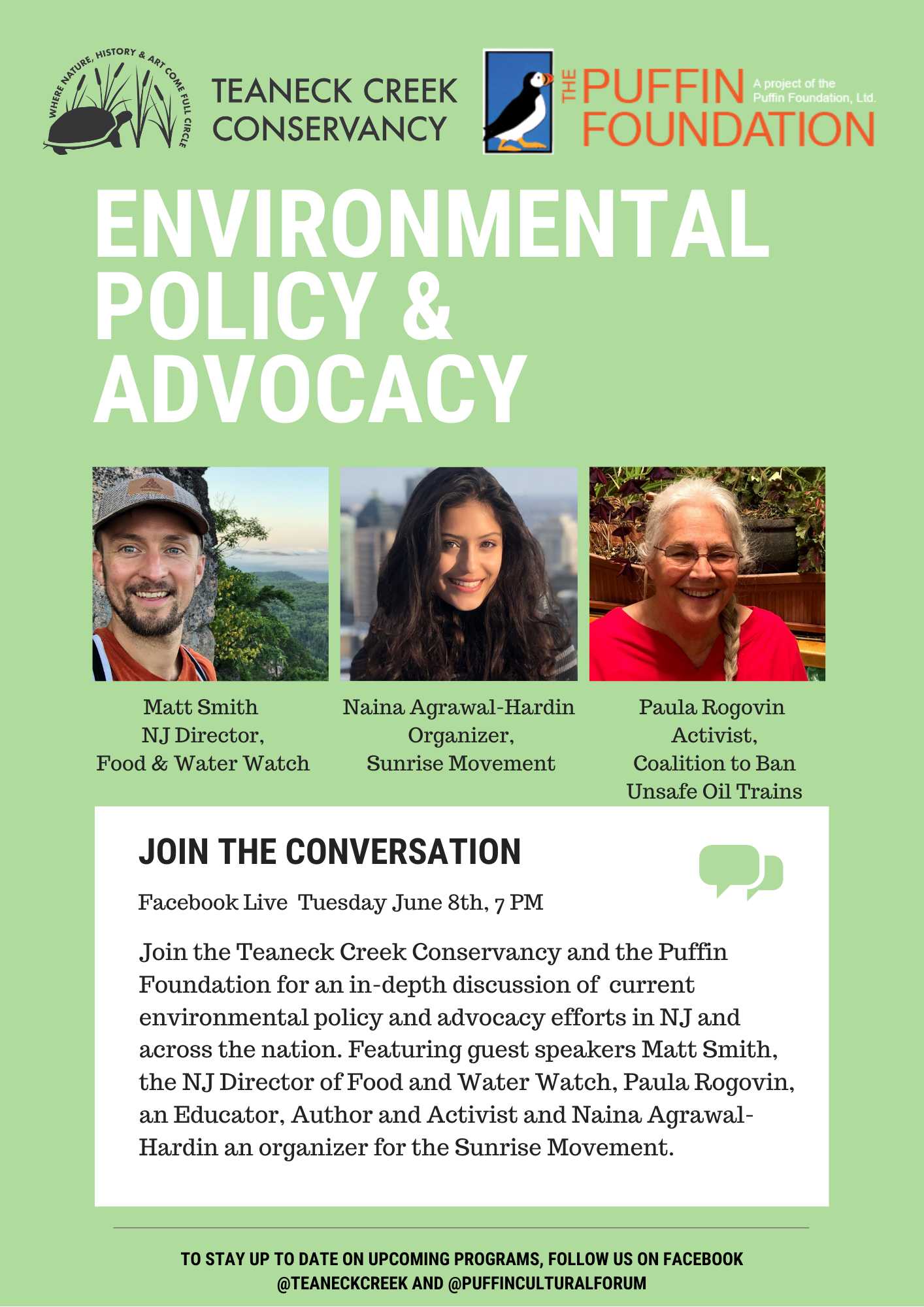 Environmental Policy And Advocacy with the Puffin Cultural Forum