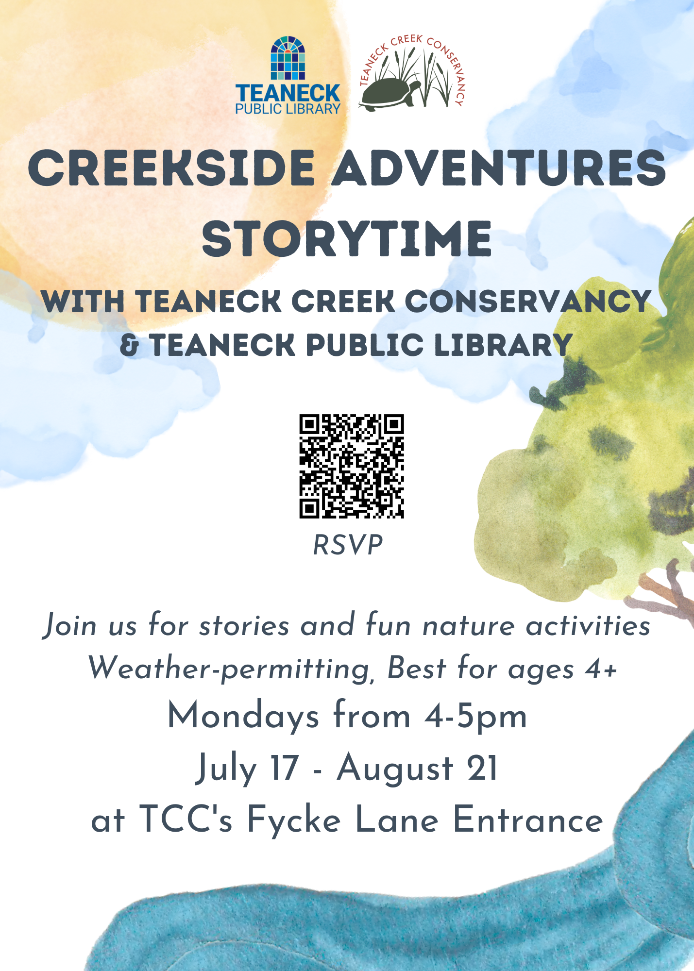 Creekside Adventures Storytime — Teaneck Creek Conservancy