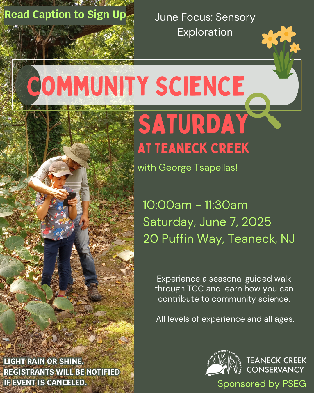 Community Science Saturday: Sensory Exploration
