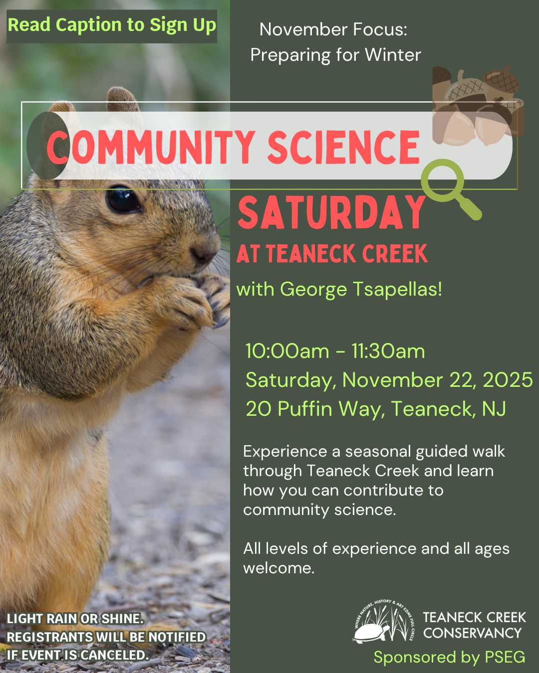 Community Science Saturday: Preparing for Winter