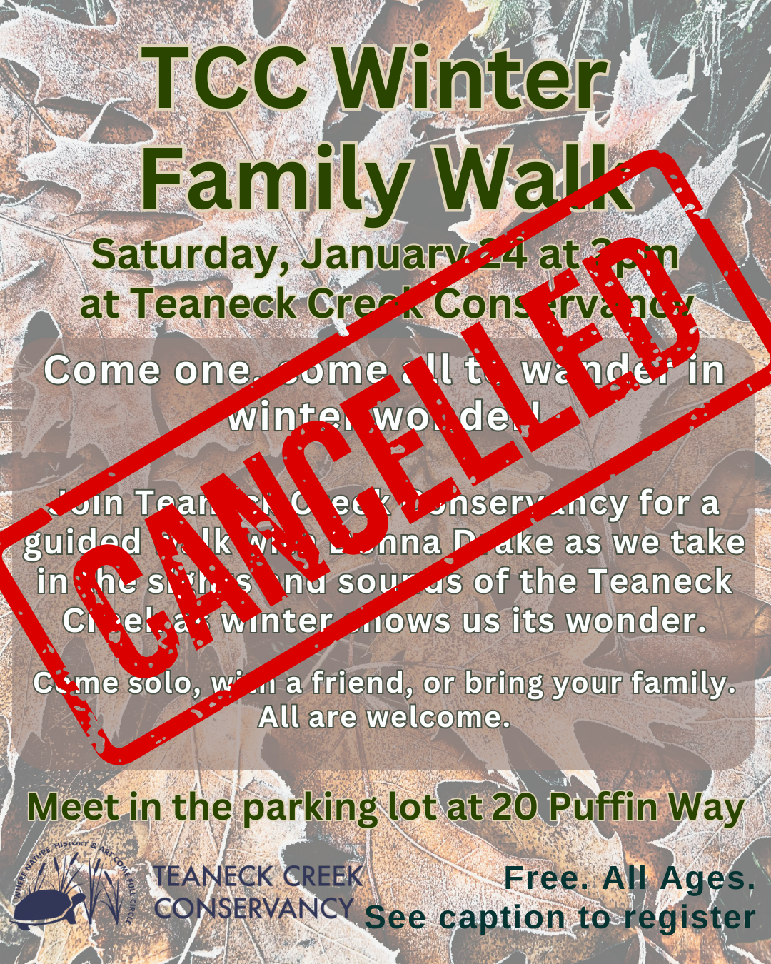 TCC Winter Family Walk CANCELLED