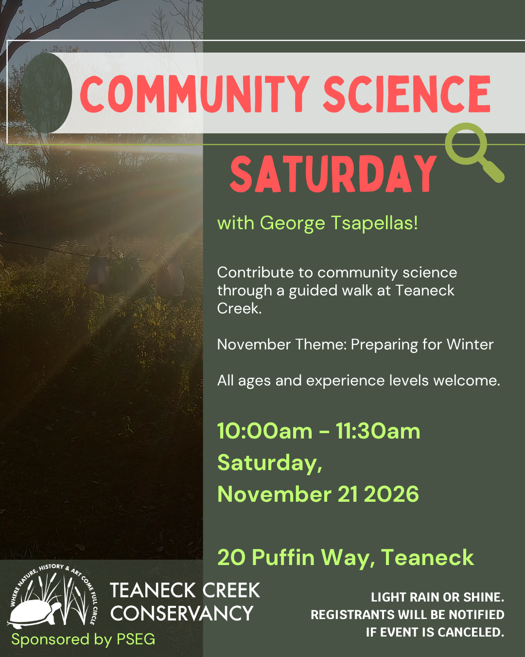 Community Science Saturday: Preparing for Winter