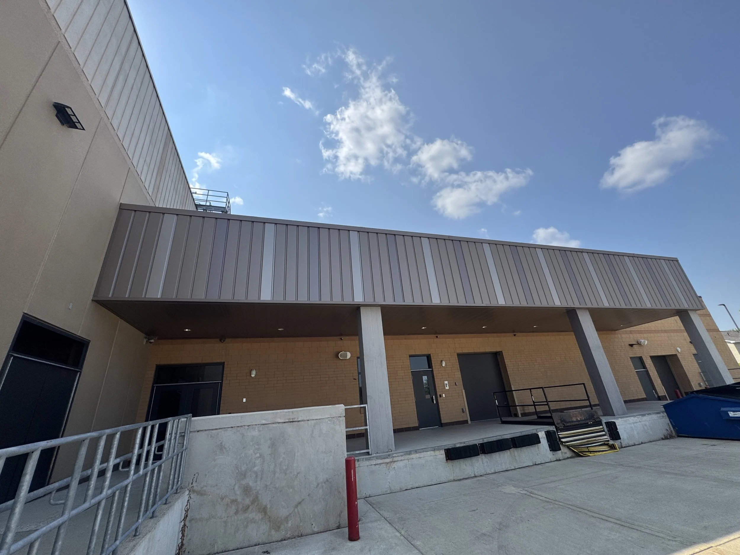 Architectural single skin  panels installed at Lakeland Elementary School in Willmar, MN. 