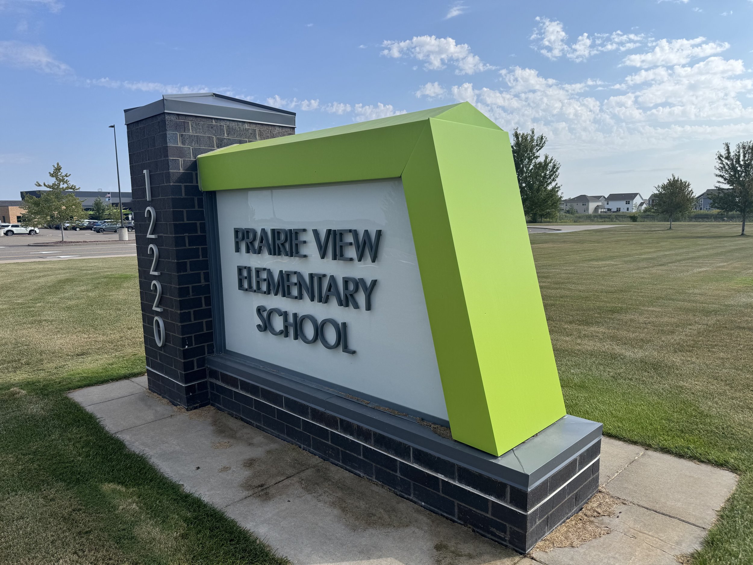 Aluminum composite panels installed at Prairie View Elementary School in Otsego, MN.