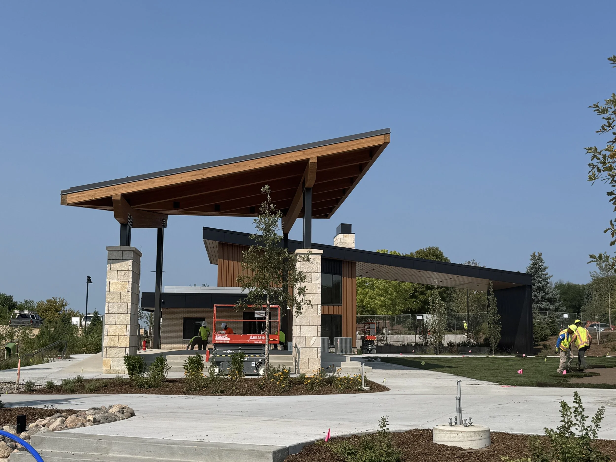 Aluminum composite and architectural single skin panels installed at the Chanhassen Civic Campus in Chanhassen, MN.