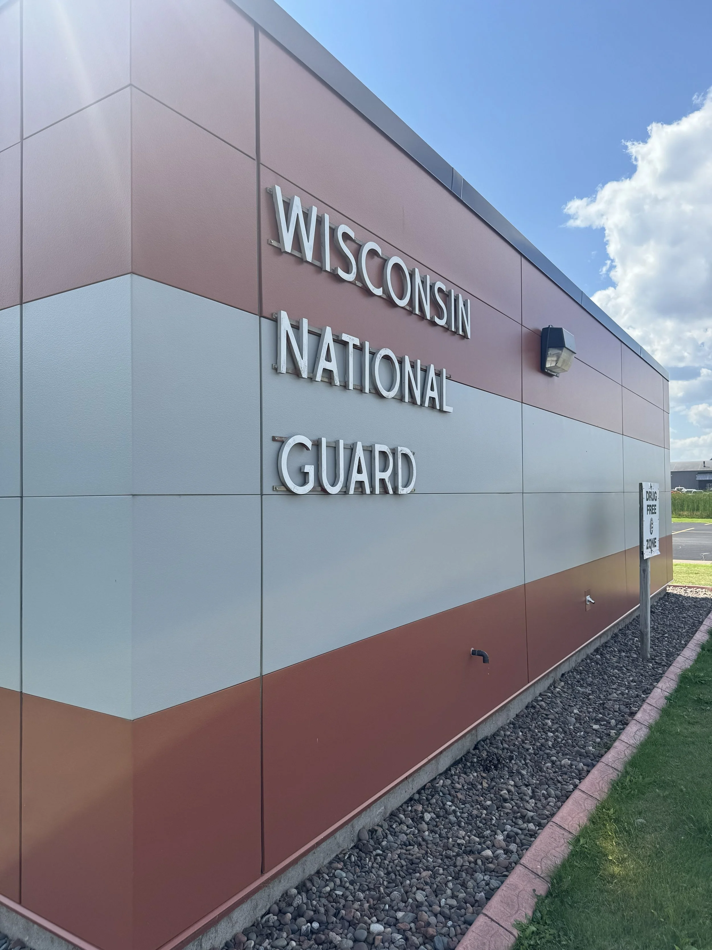 Insulated Metal Wall Panels installed at the Wisconsin National Guard Readiness Center in Superior, WI.