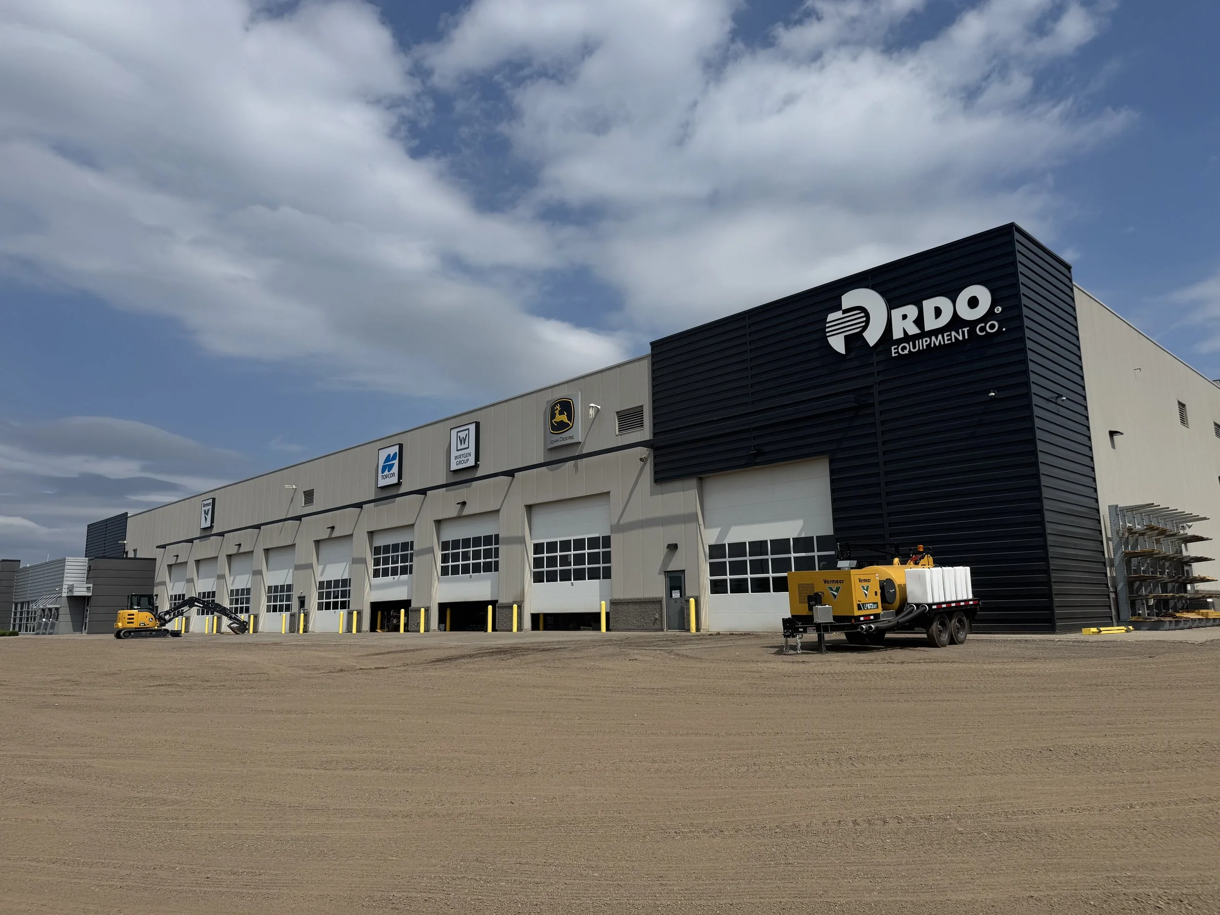 Architectural single skin panels installed at RDO Equipment Co in Dayton, MN.