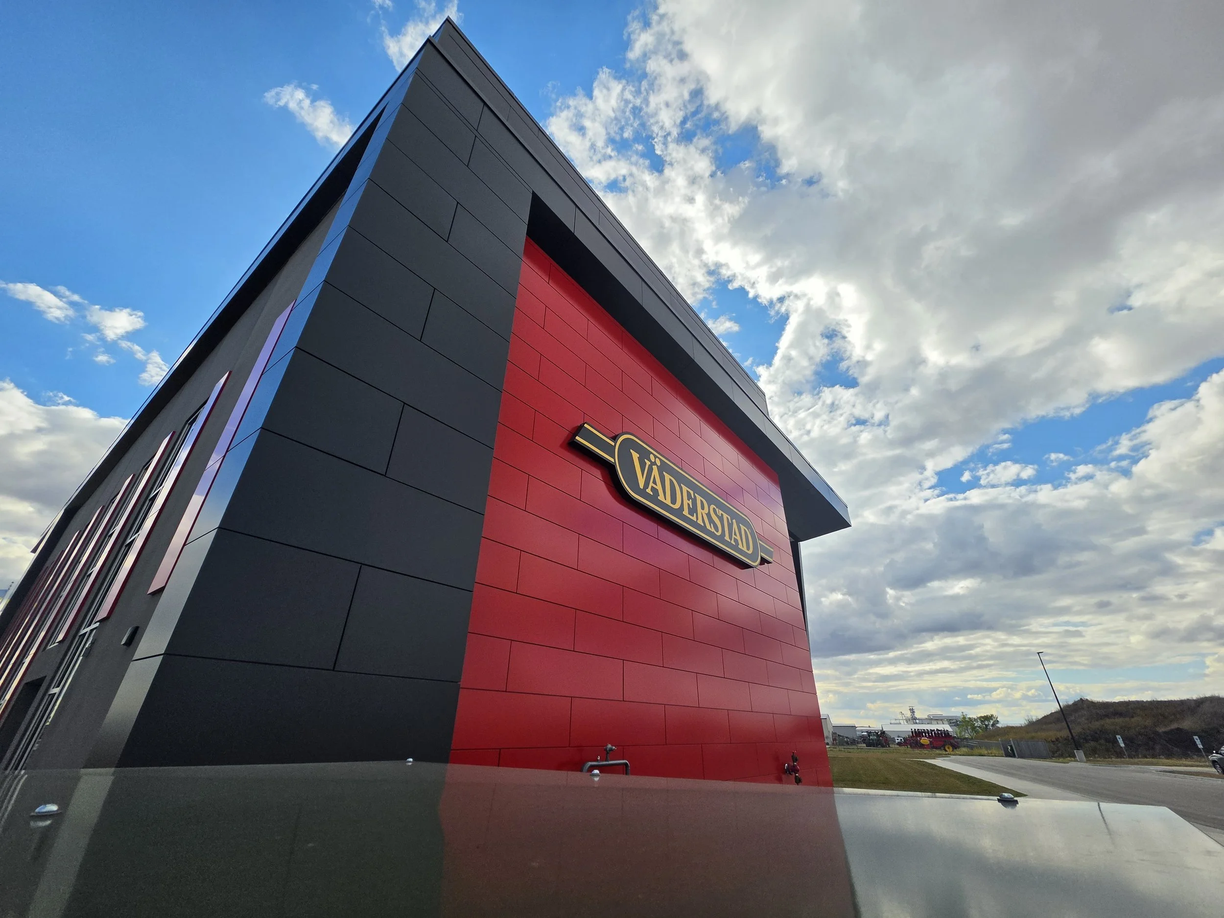 Aluminum composite and insulated metal panels installed at Vaderstad North American Headquarters in Wahpeton, ND.