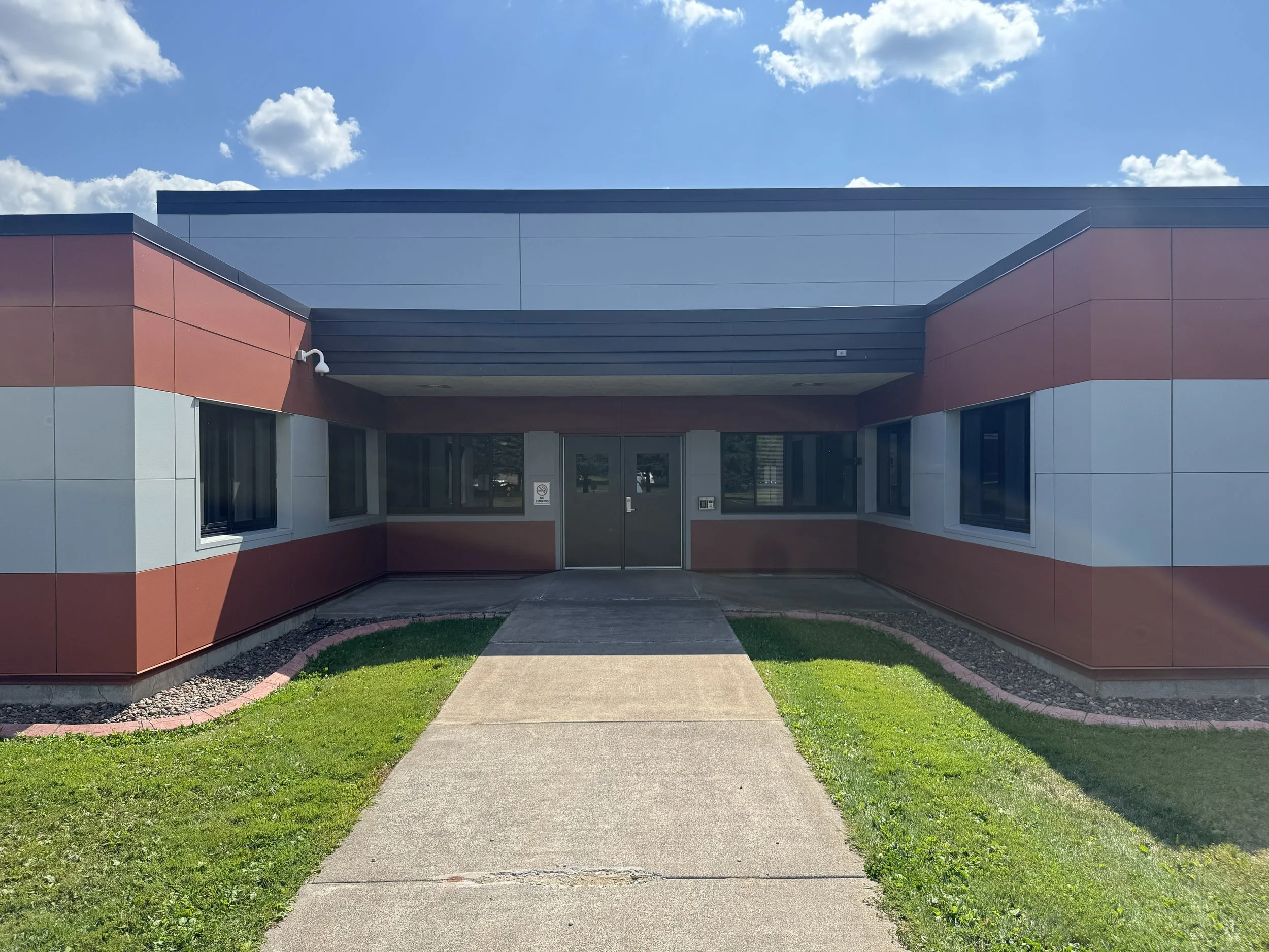 Insulated Metal Wall Panels installed at the Wisconsin National Guard Readiness Center in Superior, WI.