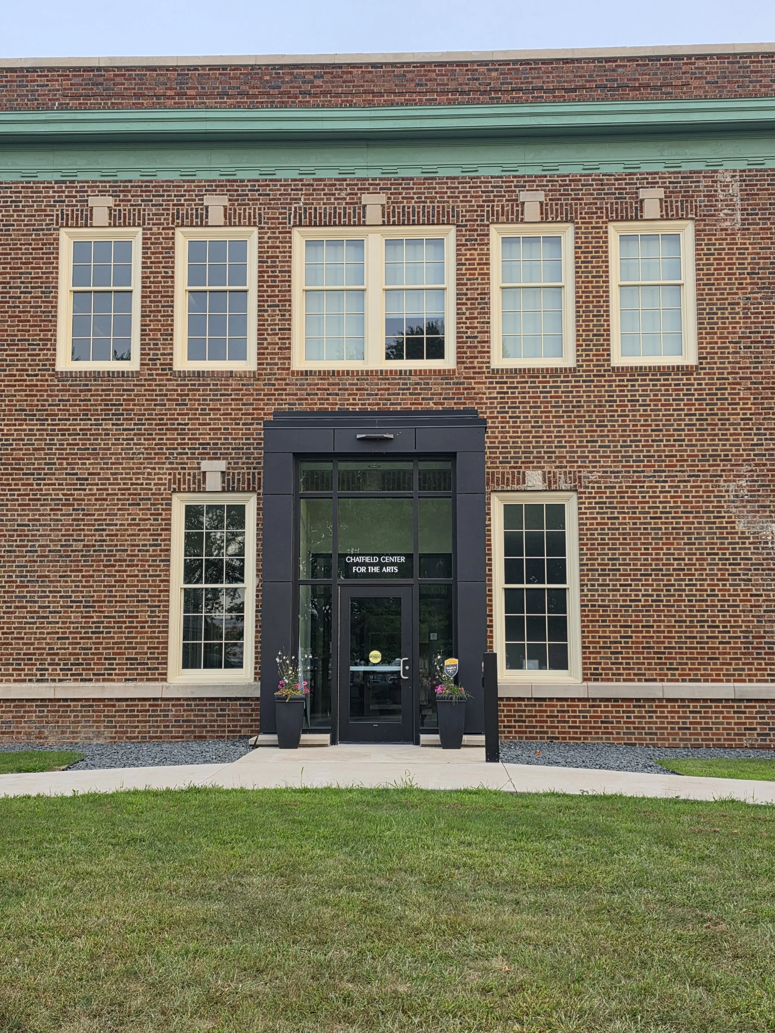 Phenolic Rainscreen Wall Panels installed at Chatfield Center for the Arts in Chatfield, MN.