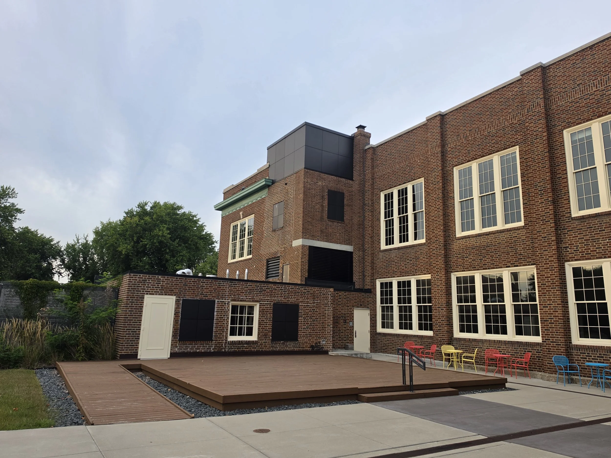 Phenolic Rainscreen Wall Panels installed at Chatfield Center for the Arts in Chatfield, MN.