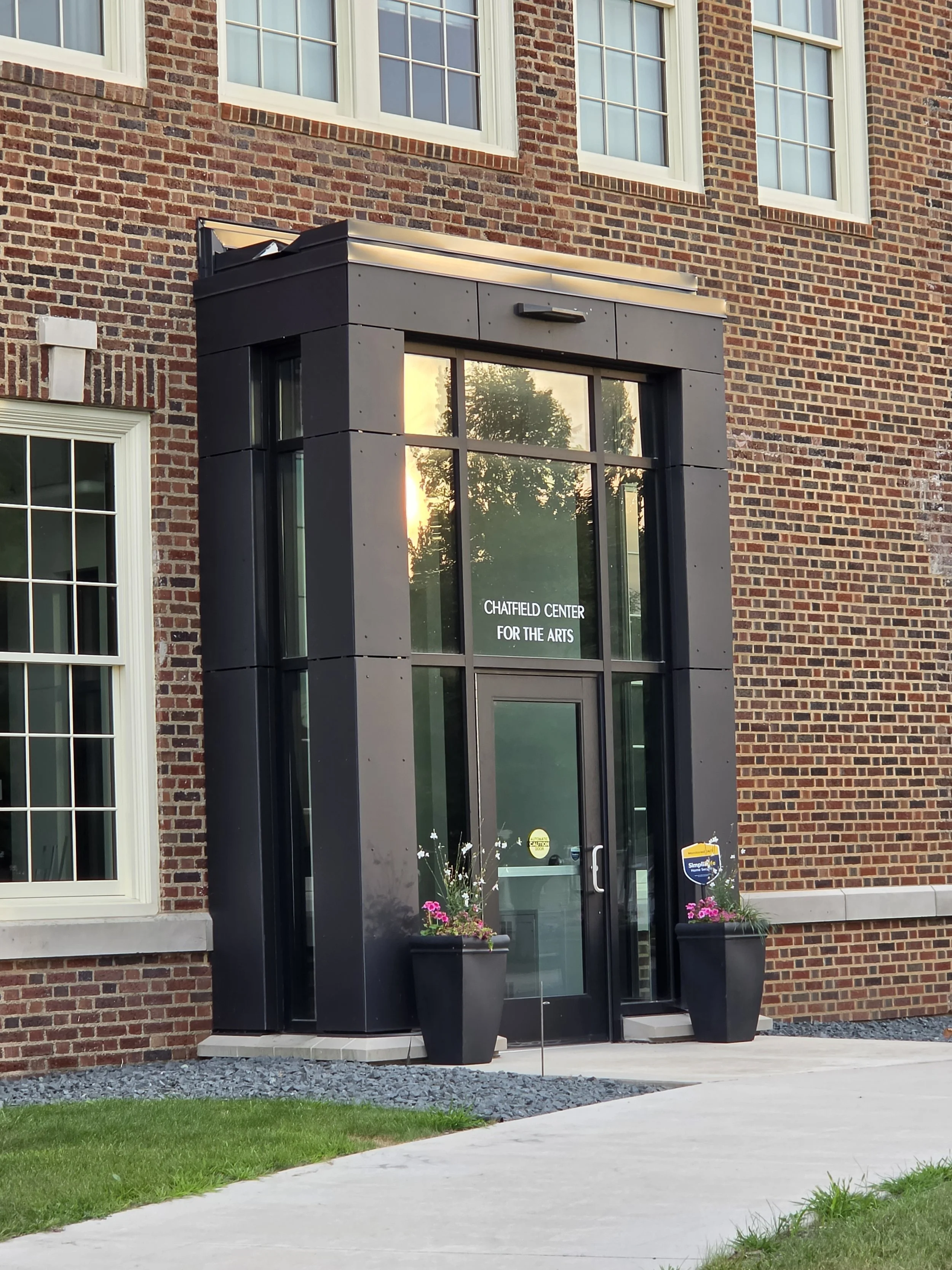 Phenolic Rainscreen Wall Panels installed at Chatfield Center for the Arts in Chatfield, MN.