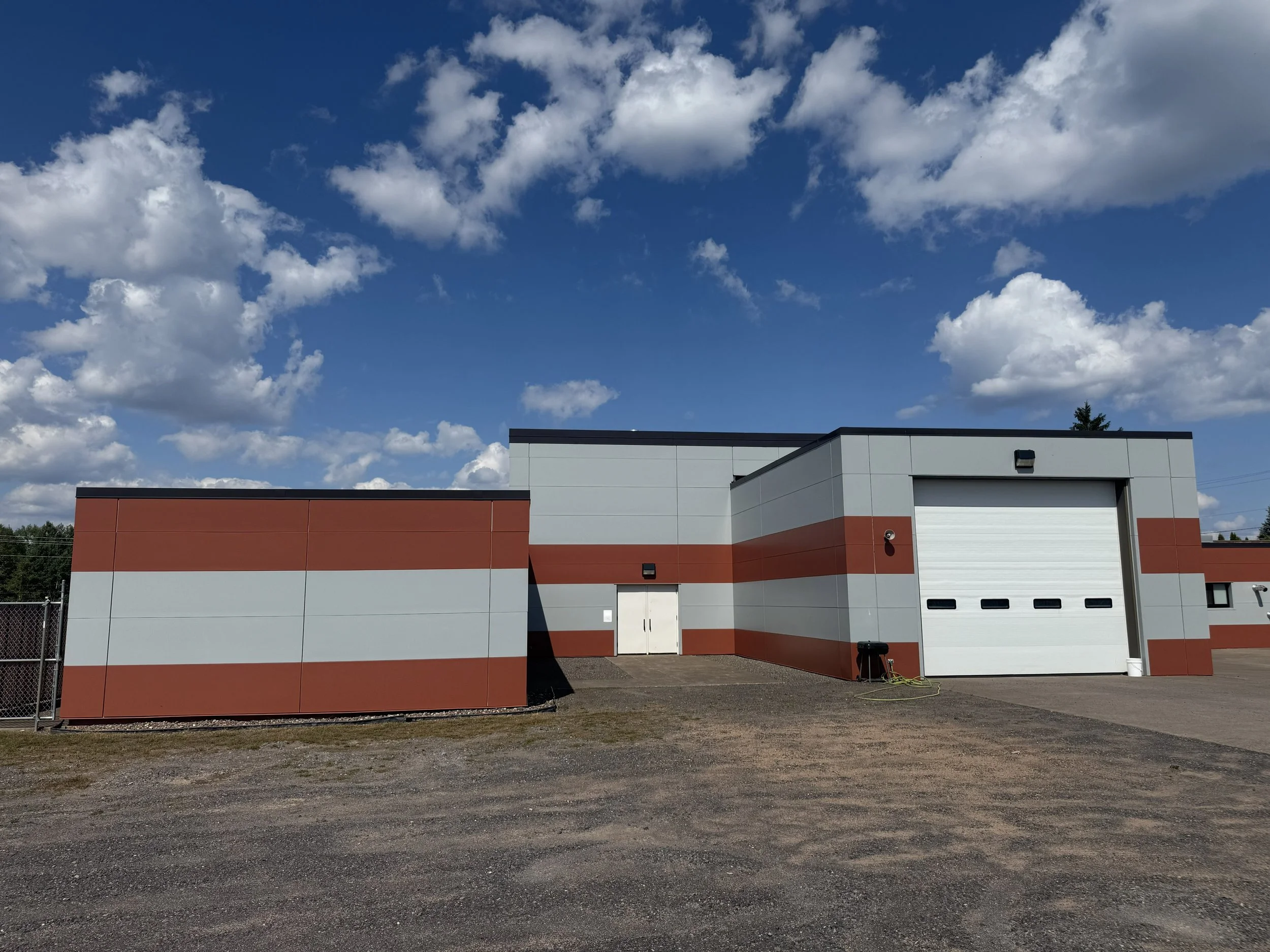 Insulated Metal Wall Panels installed at the Wisconsin National Guard Readiness Center in Superior, WI.