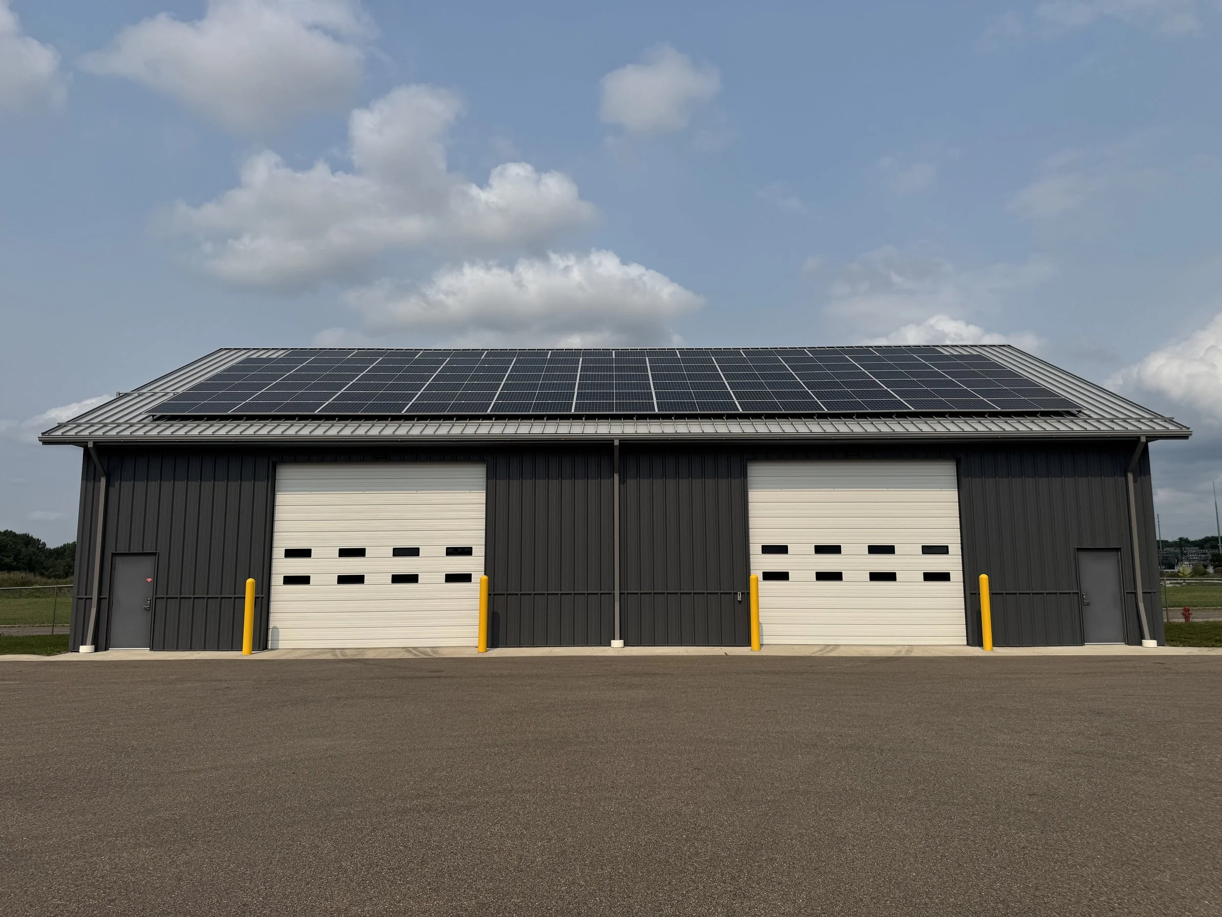 Architectural single skin panels installed at MnDOT Truck Station in Northfield, MN