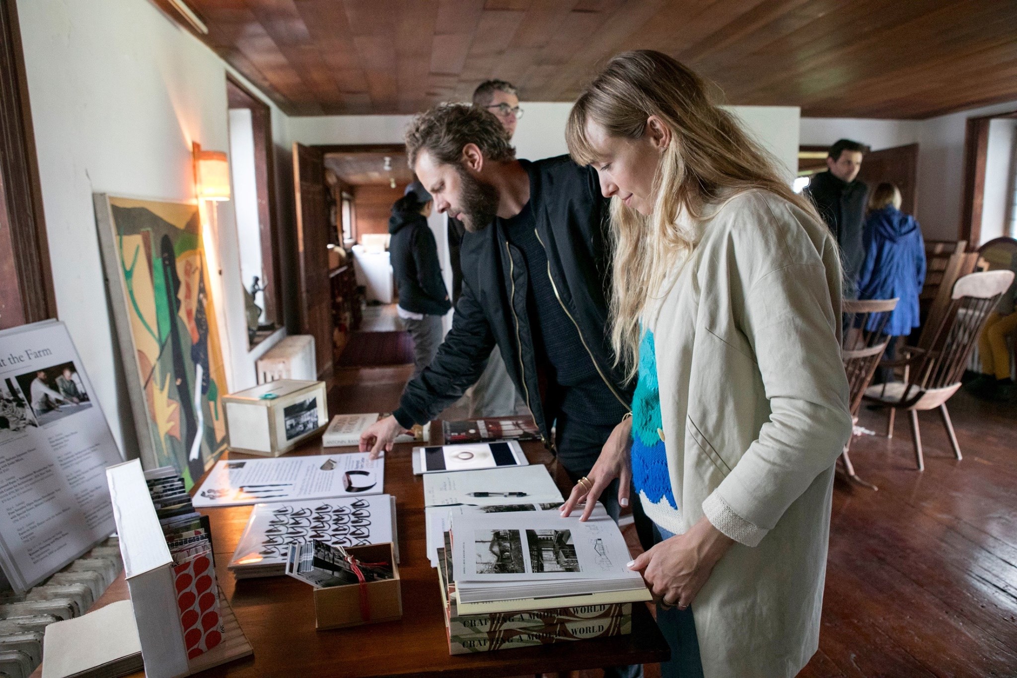 New York CFA Tour of Nakashima Studio and Raymond Farm Center April 22, 2017 Visitors from the New York Center for Architecture spent the day in Bucks County, touring the Raymond Farm Center after visiting Nakashima Studios.