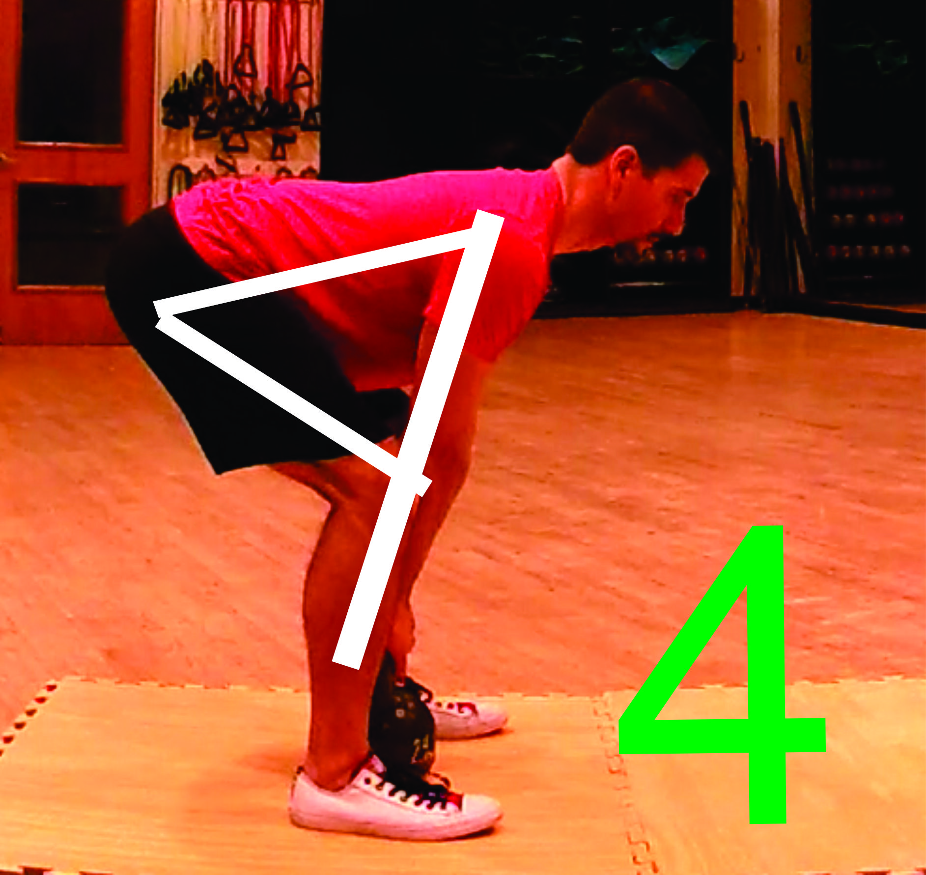 Figure 2 - The Figure 4 position of a deadlift